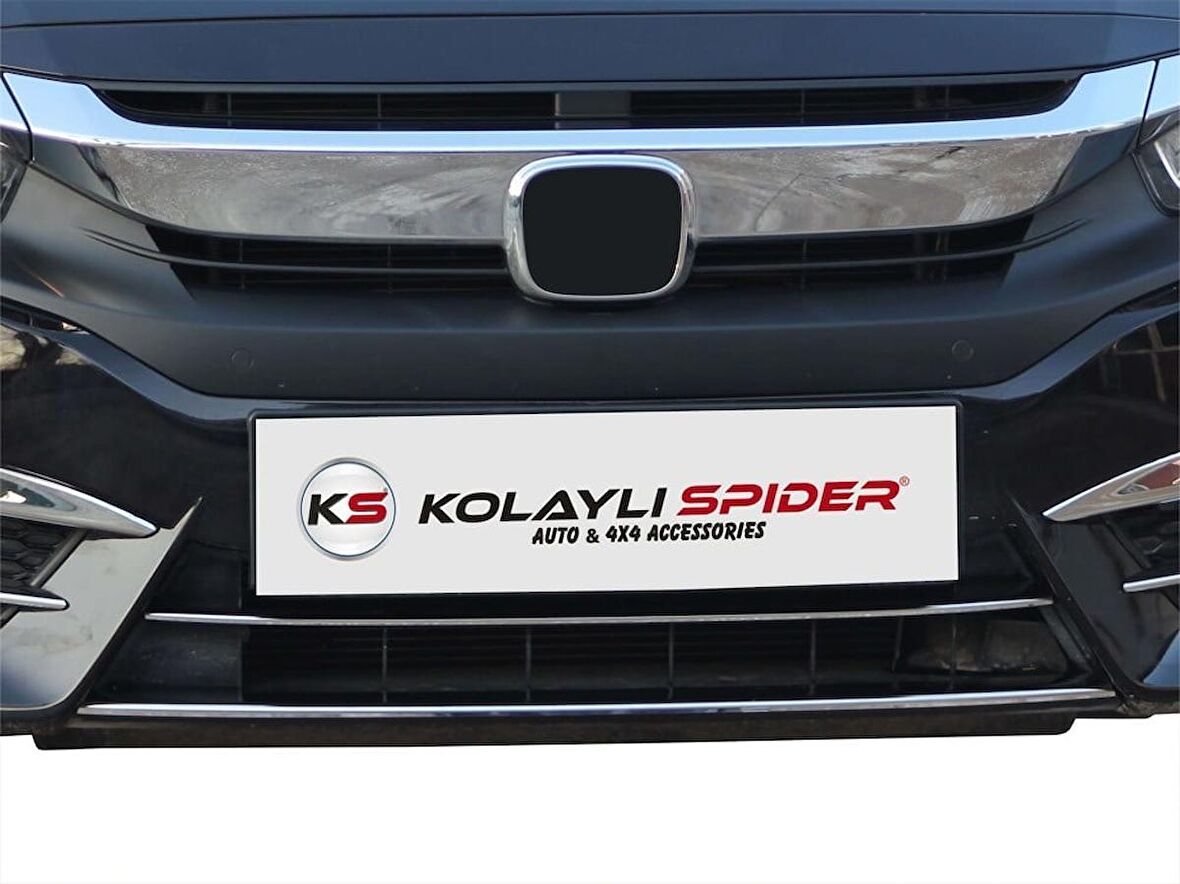 Honda Civic 10 Ön Tampon Çıtası 2 Prç Krom 2016 ve Sonrası