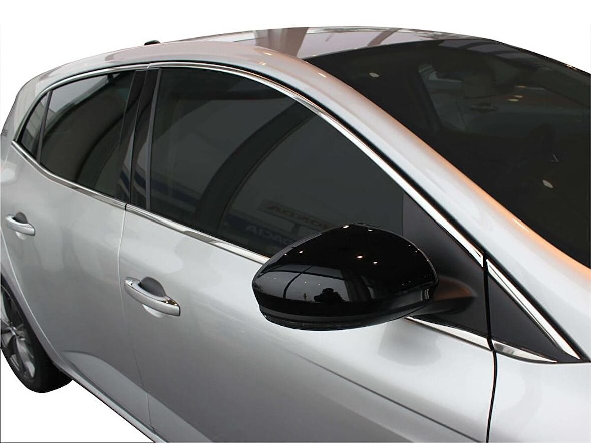 Renault Megane 4 HB Cam Çerçevesi 12 Prç Krom 2017 ve Sonrası