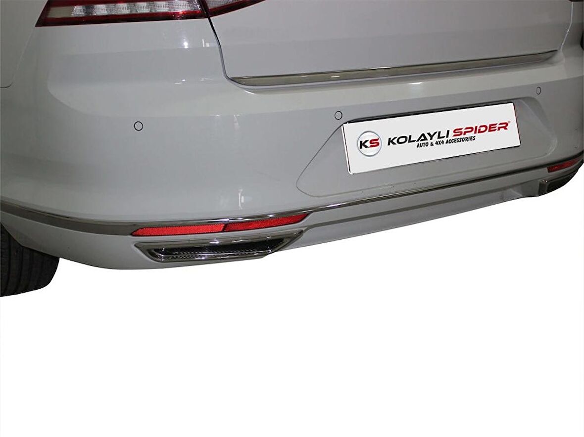 VW Passat 8.5 Arka Tampon Alt Çıtası 3 Prç Krom 2019 ve Sonrası