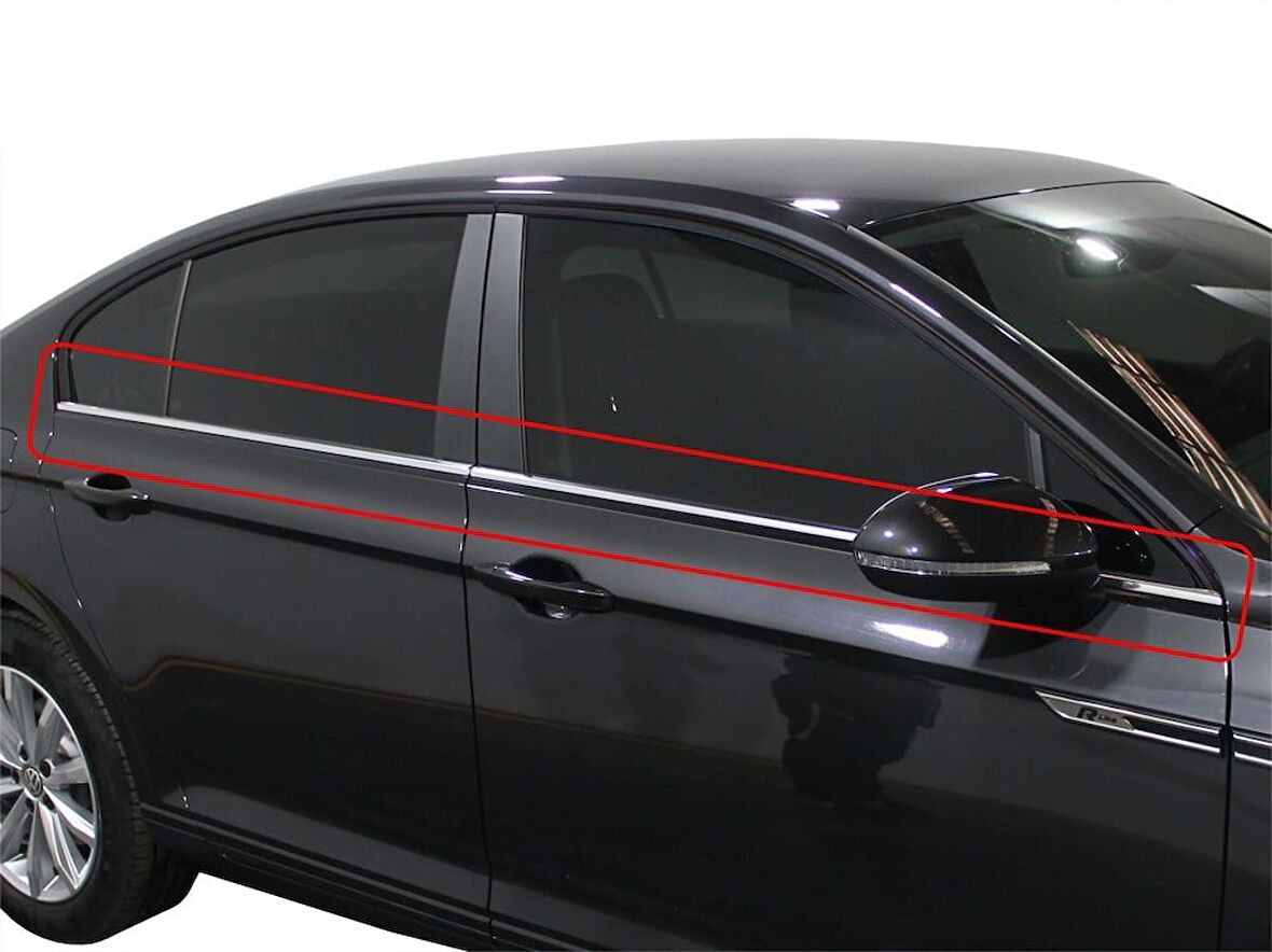 VW Passat B8.5 Cam Çıtası 4 Prç Krom 2019 ve Sonrası