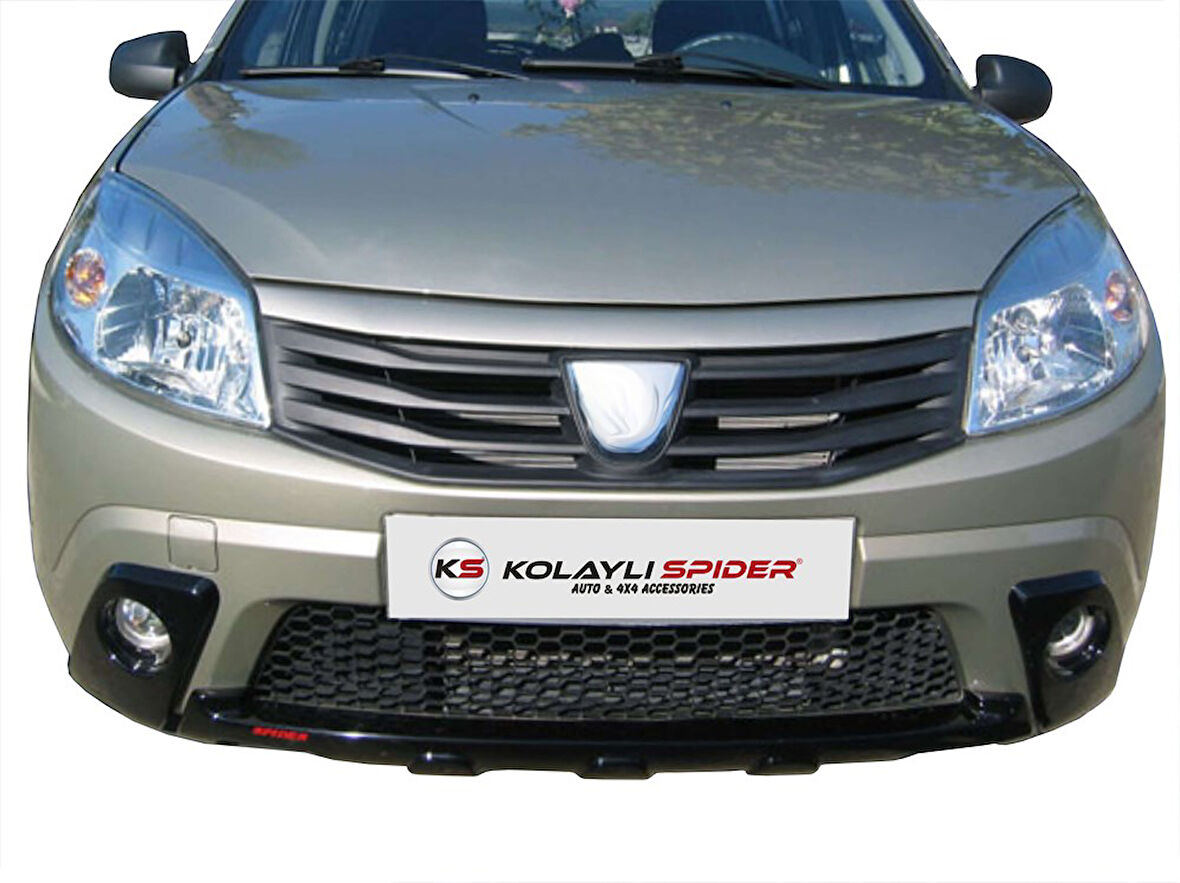 Dacia Sandero 1 Ön Tampon Altı (Sis Çerçevli) 3 Prç (Fiber/Astarlı) 2007-2012