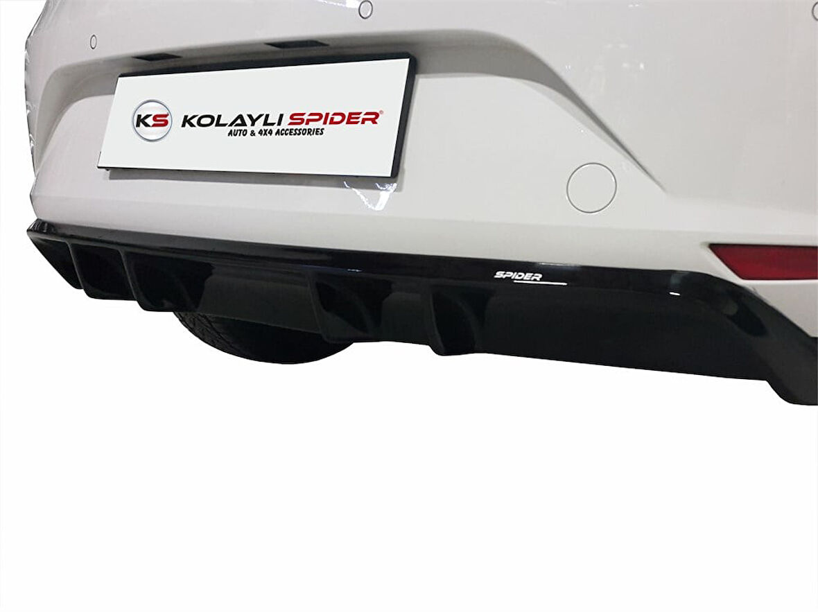 Seat Leon 3 5F Arka Orta Tampon (Difüzör) (Fiber/Astarlı) 2013 ve Sonrası