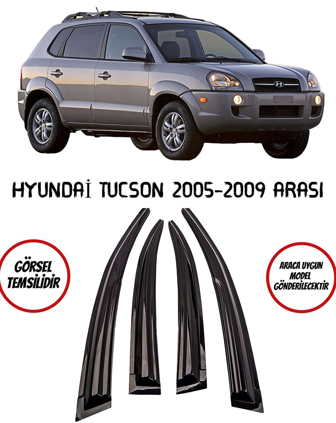 Balp Hyundai Tucson Cam Rüzgarlığı 4lü 2005 ve Üzeri