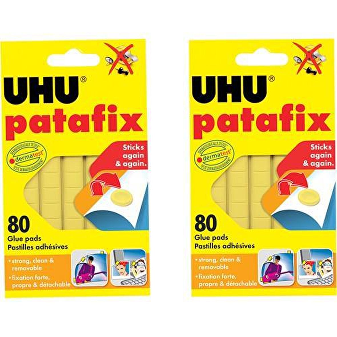 Uhu Patafix Hamur Yapıştırıcı Sarı 2 Adet