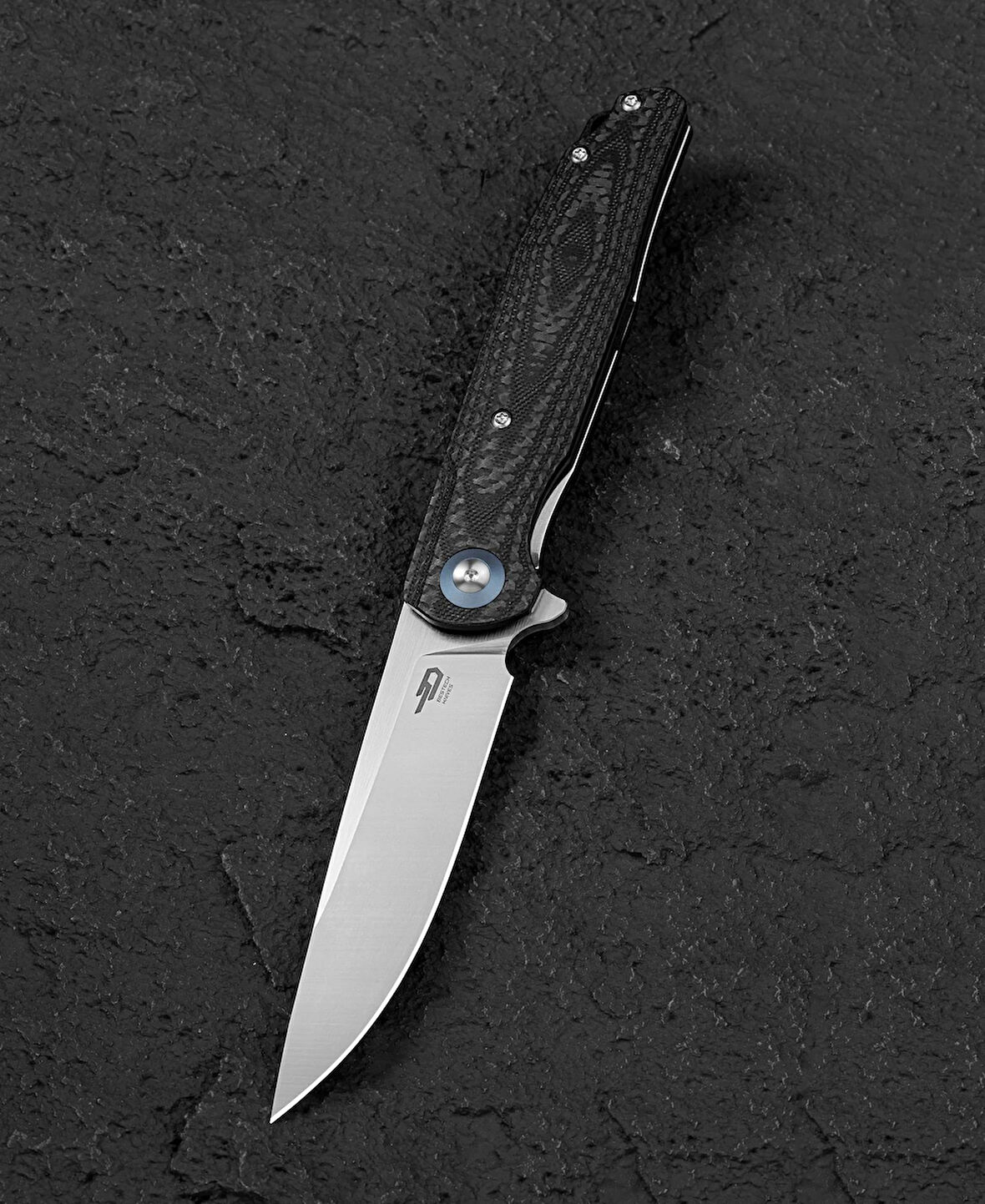BESTECH ASCOT BG19A Karbon Fiber ve G10 Saplı Ara Katman D2 Çakı