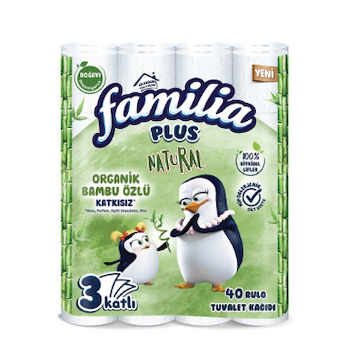 Familia Tuvalet Kağıdı 40'Lı Natural 3 Katlı Bambu 1 Adet