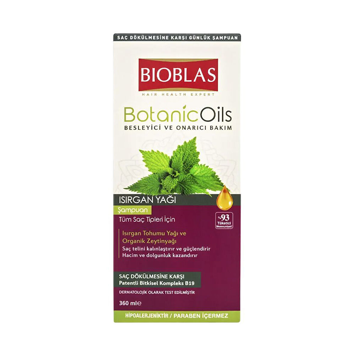Bioblas Şampuan Botanic Oils 360ml Isırgan Yağı 1 Adet