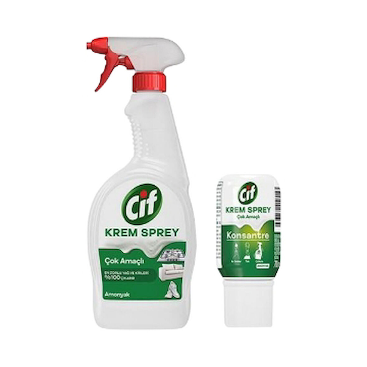 Cif Krem Sprey 750 Ml. Amonyak + Serum 70 Ml. 2 Adet