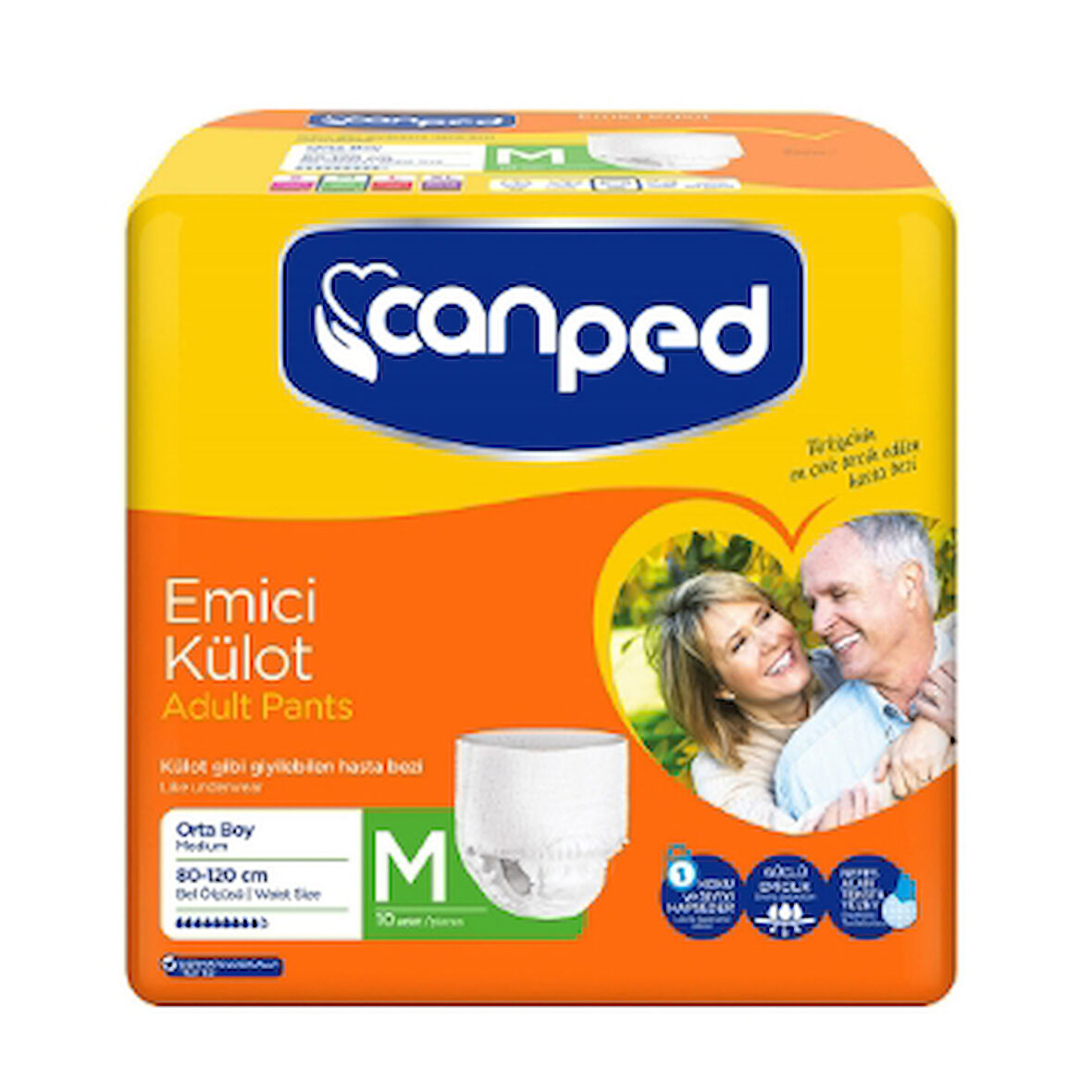 Canped H.Bezi Emici Kulot Orta 9'Lu 2 Adet