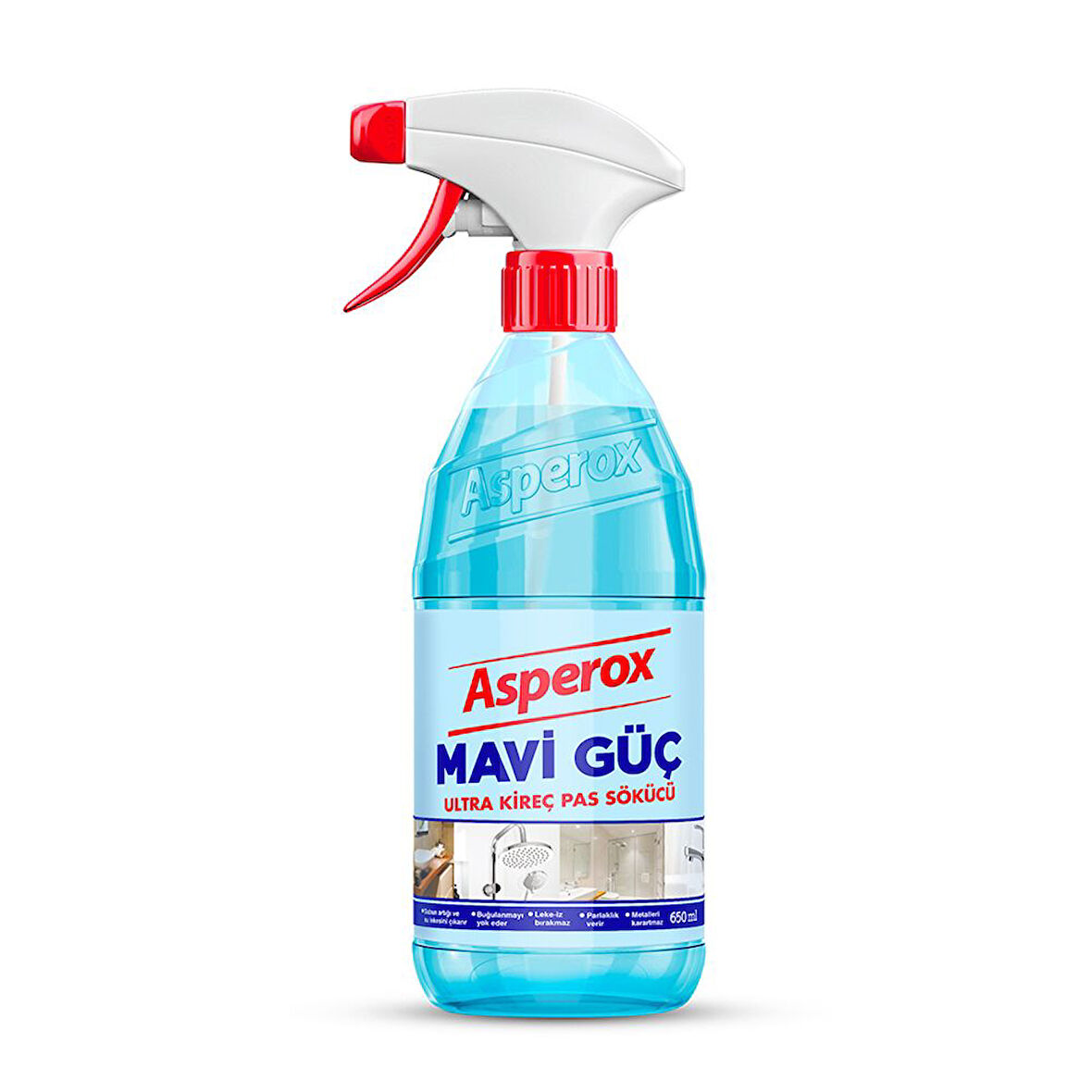 Asperox Mavi Guc 650ml Kirec Pas Sokucu 2 Adet