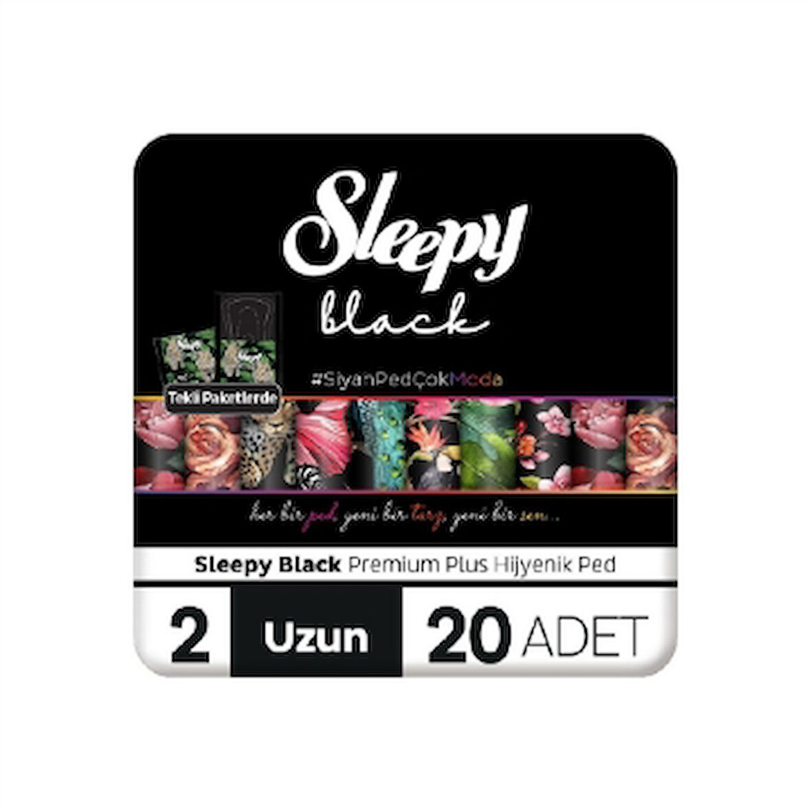 Sleepy Hijyenik Ped Black Süper Eko Uzun 20'Li 3 Adet