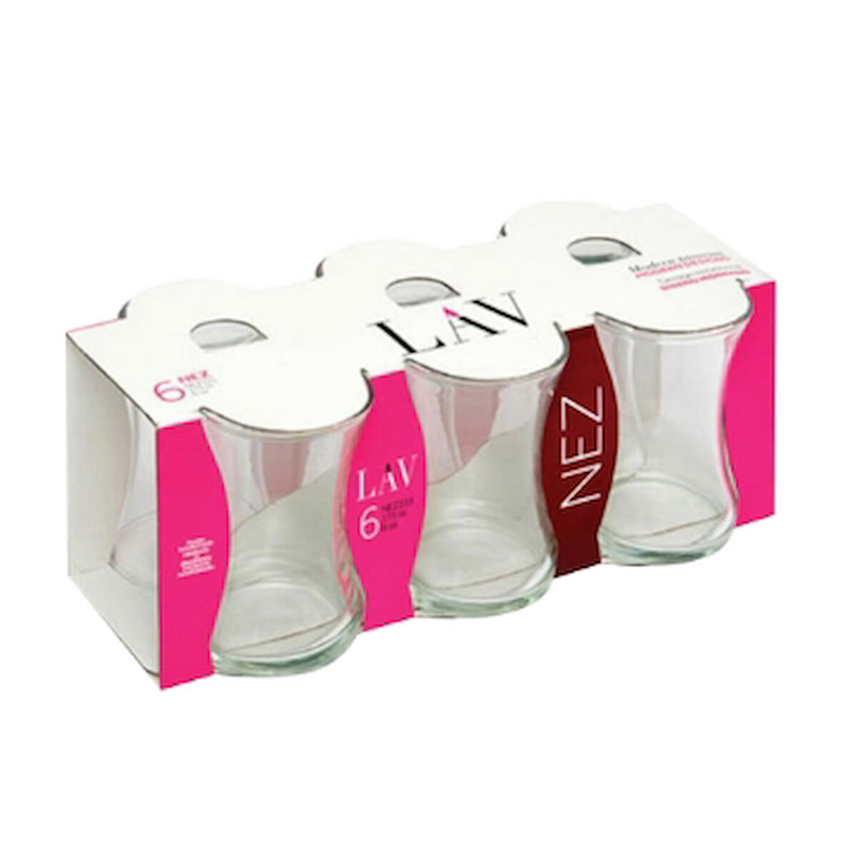 Lav Nez Çay Bardağı 6'Lı 3 Adet