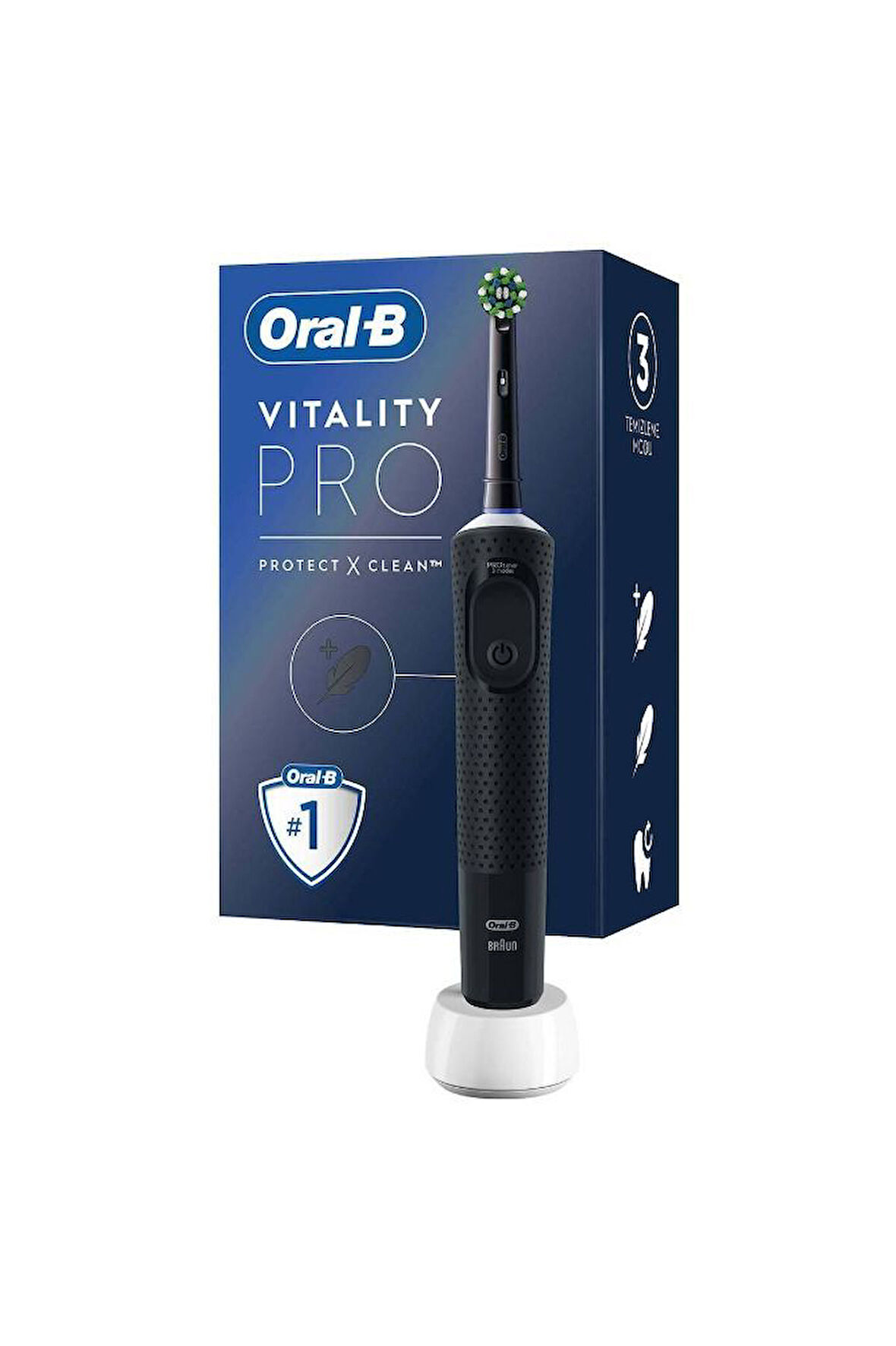 Oral-B Dis Fir.Sarjli D103 Vitality Pro Siyah 3 Adet