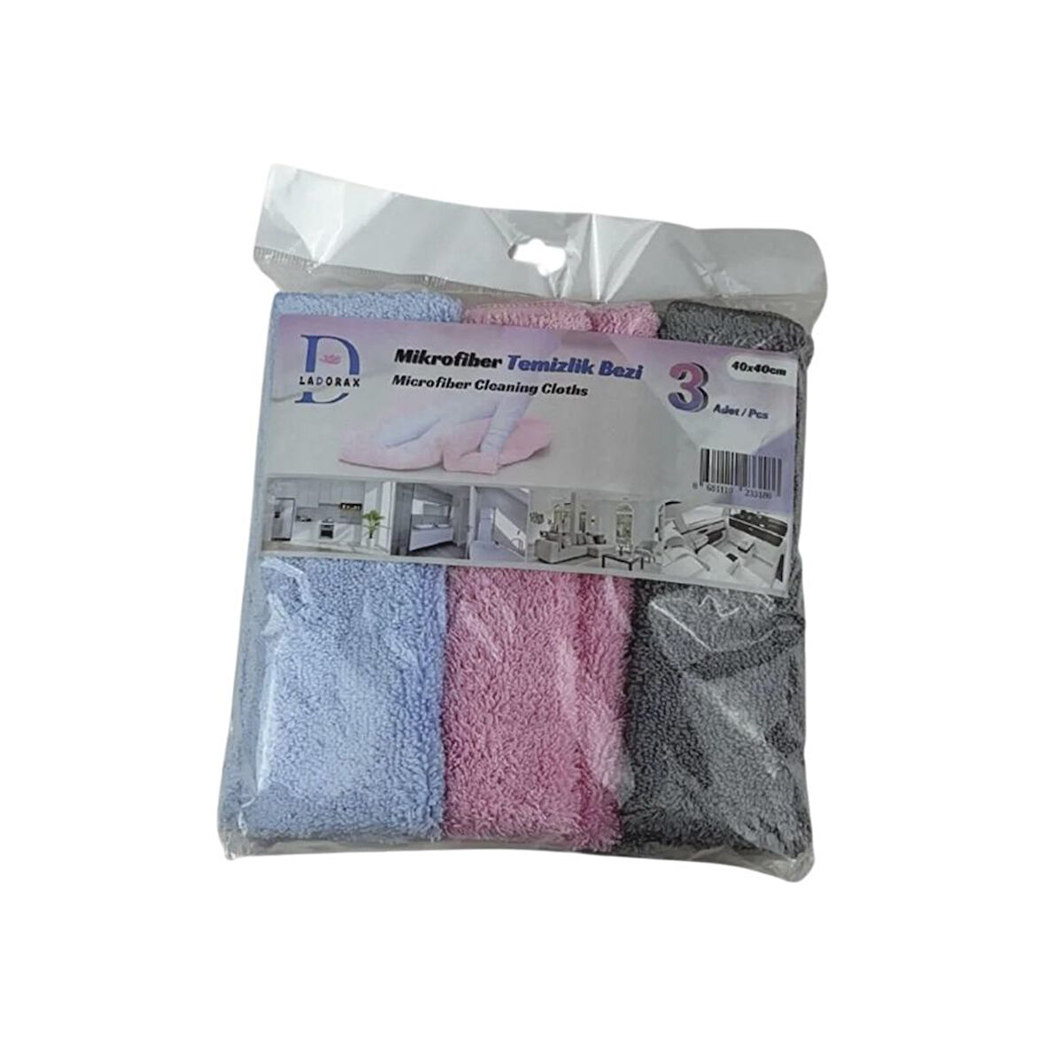 Ladorax Tem.Bezi 3'Lu Mikrofiber 40x40 3 Adet