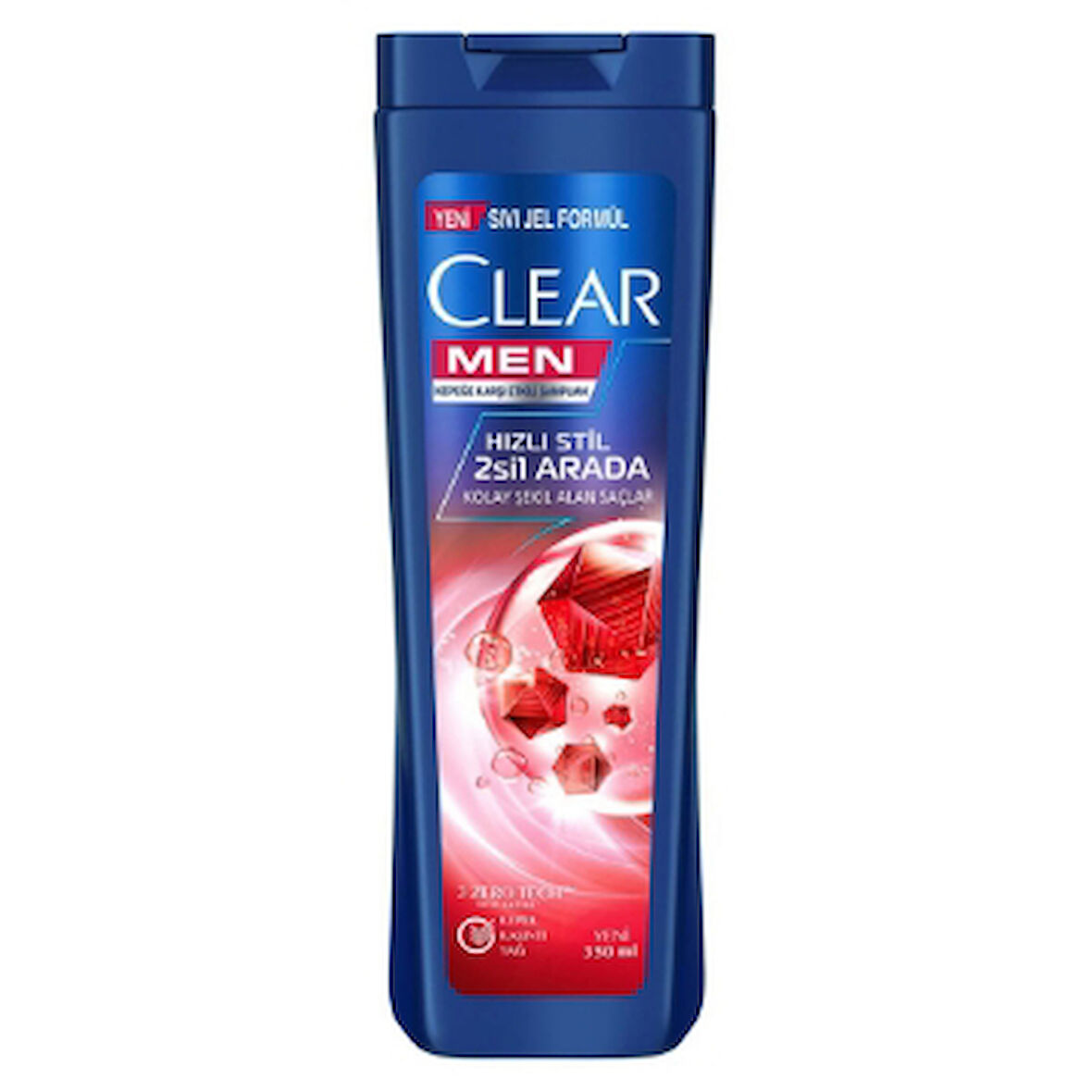 Clear Şampuan 350ml Men 2in1 Hızlı Stil 4 Adet