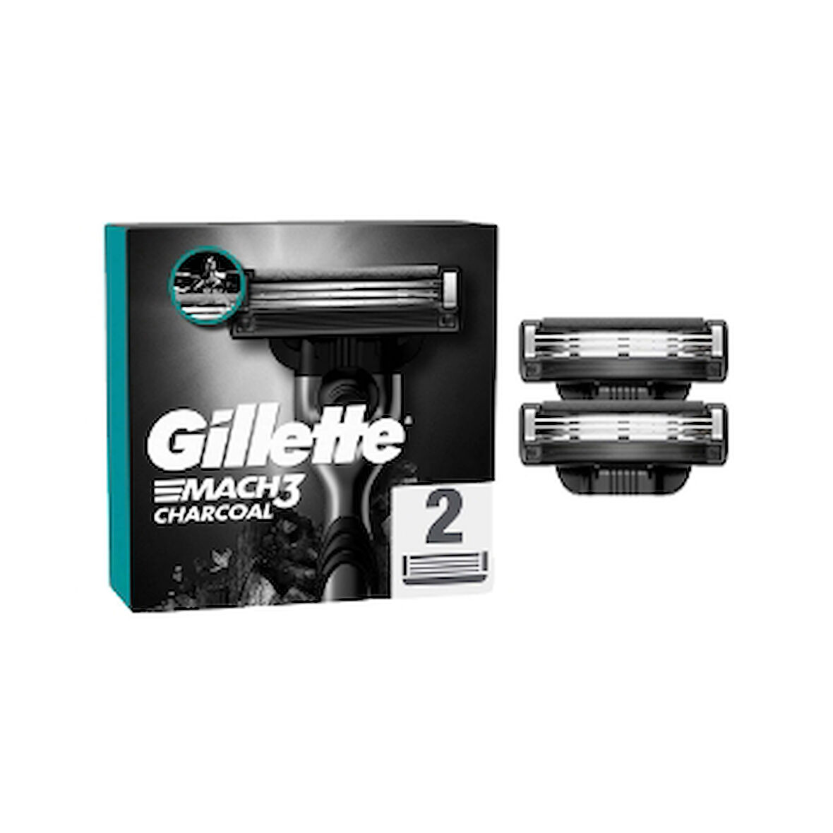 Gillette Mach3 Charcoal Bıçak 2'Li 4 Adet