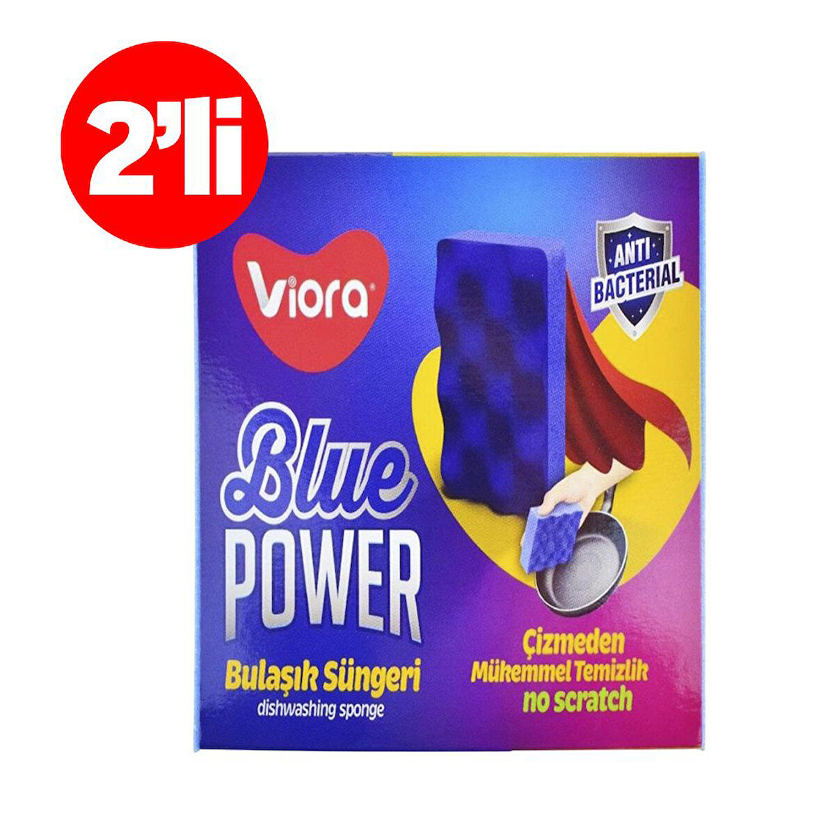 Viora Blue Cizmez Sunger 2'Li 4 Adet