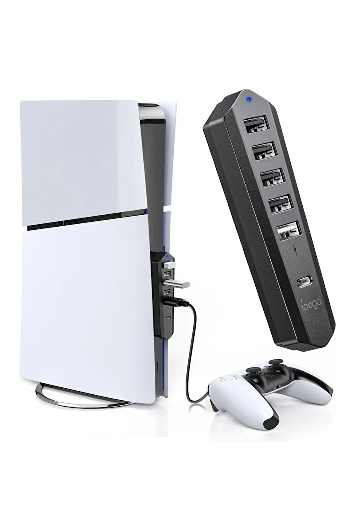 PG-P5S003 PS5 Slim Disk / Dijital 6in1 USB Hub Çoklayıcı Adaptörü