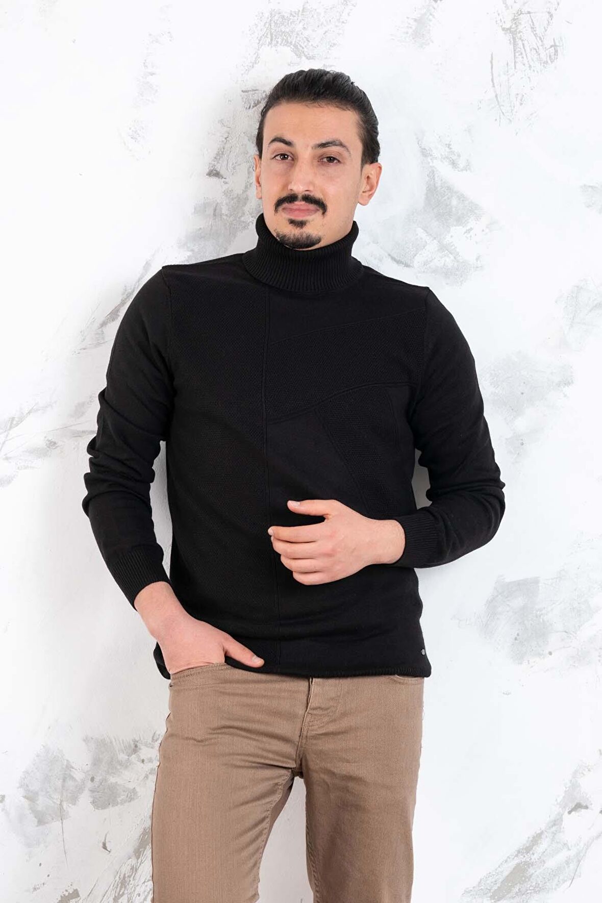 SLİMFİT BALIKÇI YAKA ERKEK TRİKO KAZAK