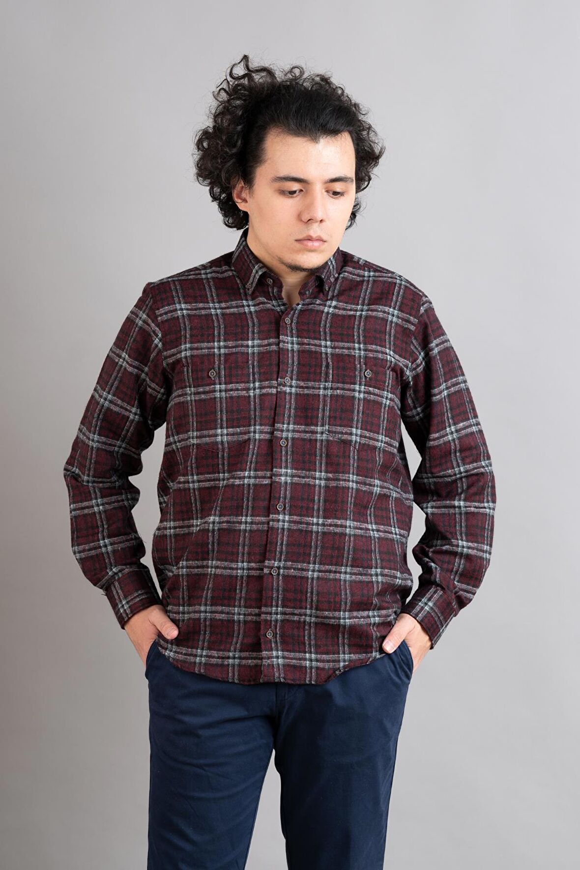 ADVANTE ÇİFT CEPLİ RAHAT KESİM KIŞLIK ERKEK GÖMLEK