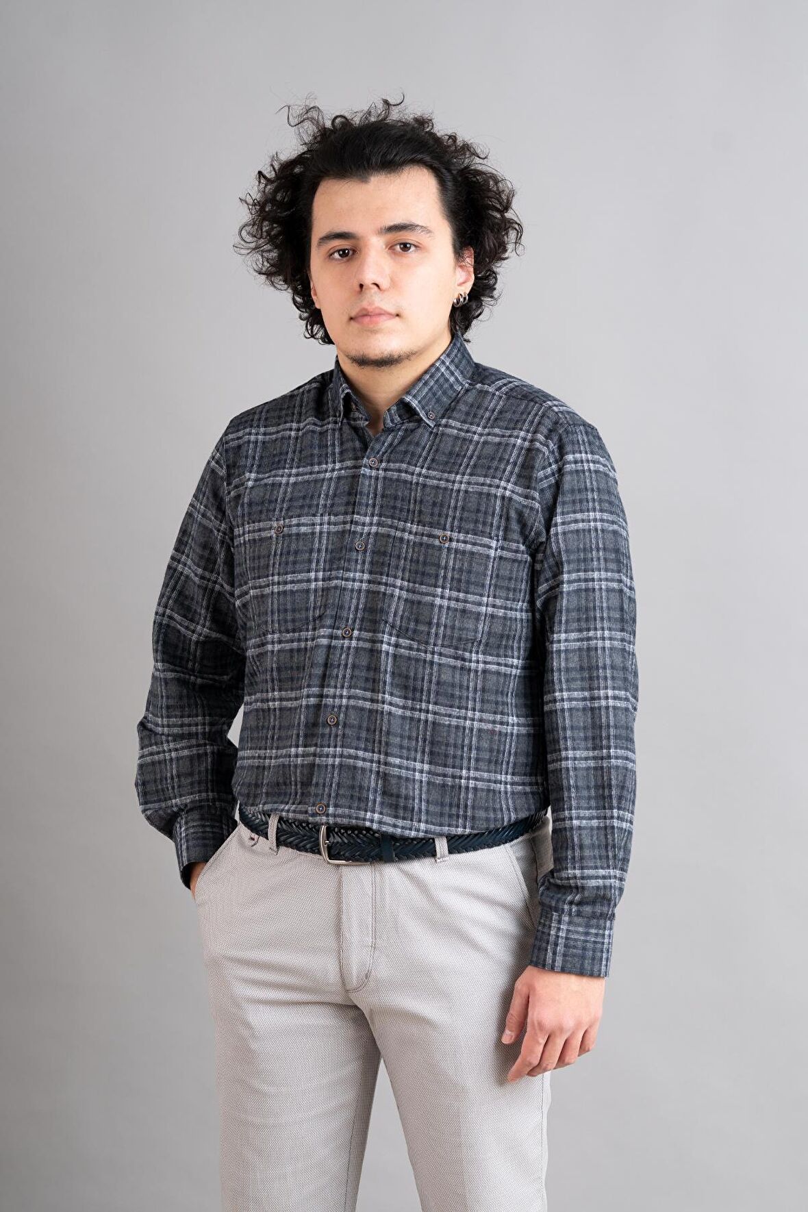 ADVANTE ÇİFT CEPLİ RAHAT KESİM KIŞLIK ERKEK GÖMLEK