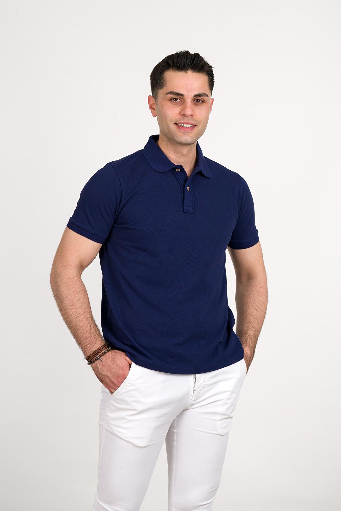 TAŞ YIKAMA REGULAR FİT LACOST KUMAŞ POLO YAKA PAMUKLU ERKEK T-SHİRT