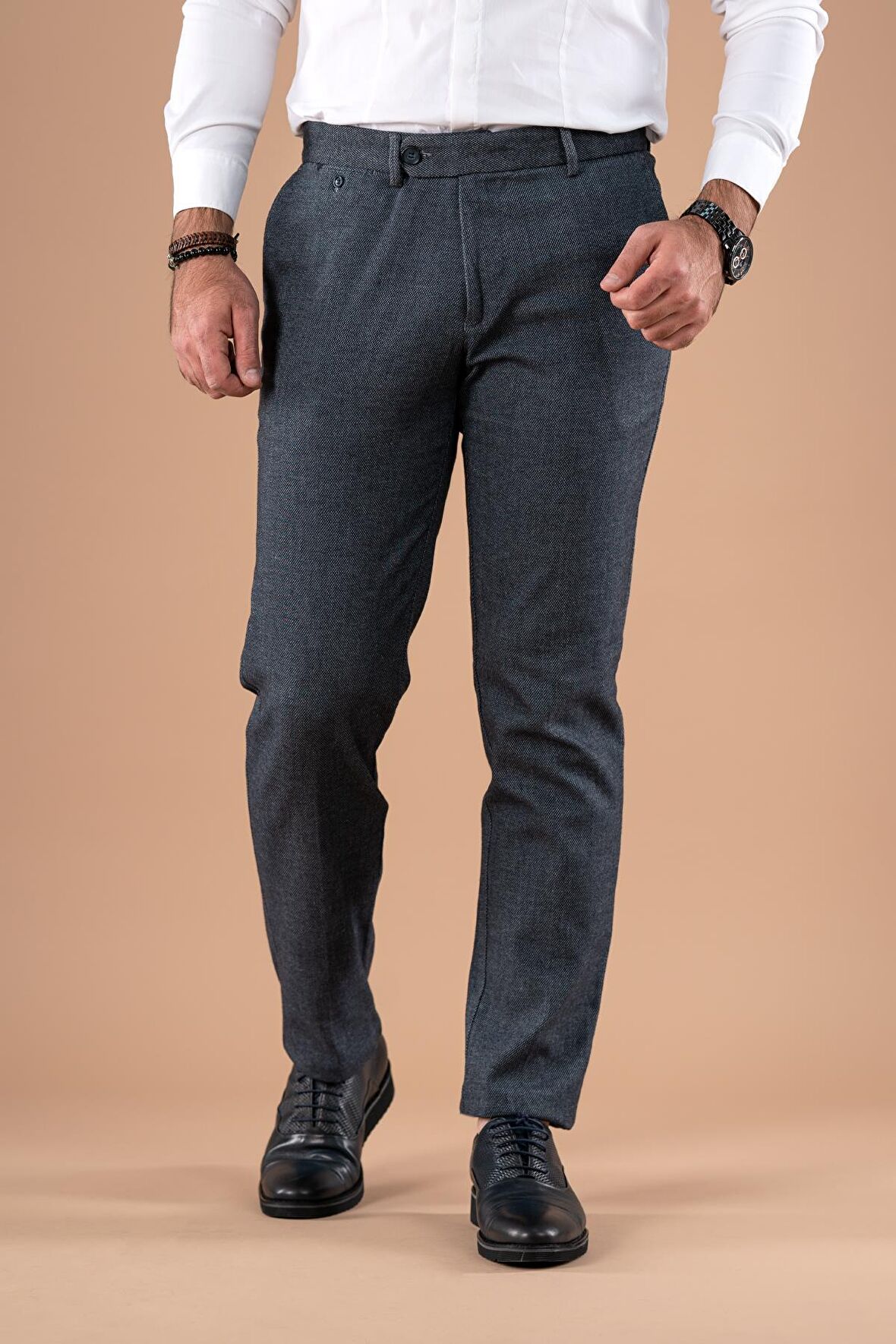 REGULAR FİT KIŞLIK ARMÜRLÜ GABARDİN PANTOLON