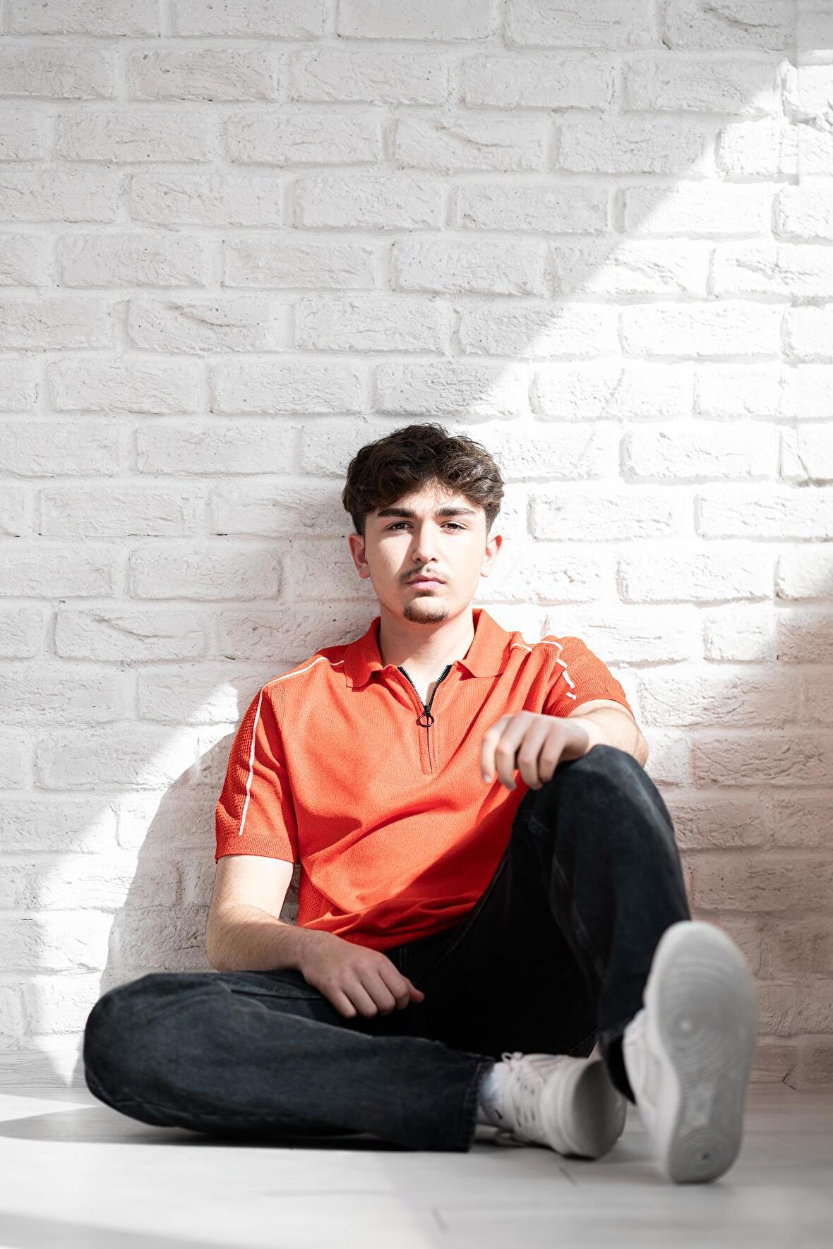 Microfilament Kumaş Fermuarlı Polo Yaka Slimfit T-shirt