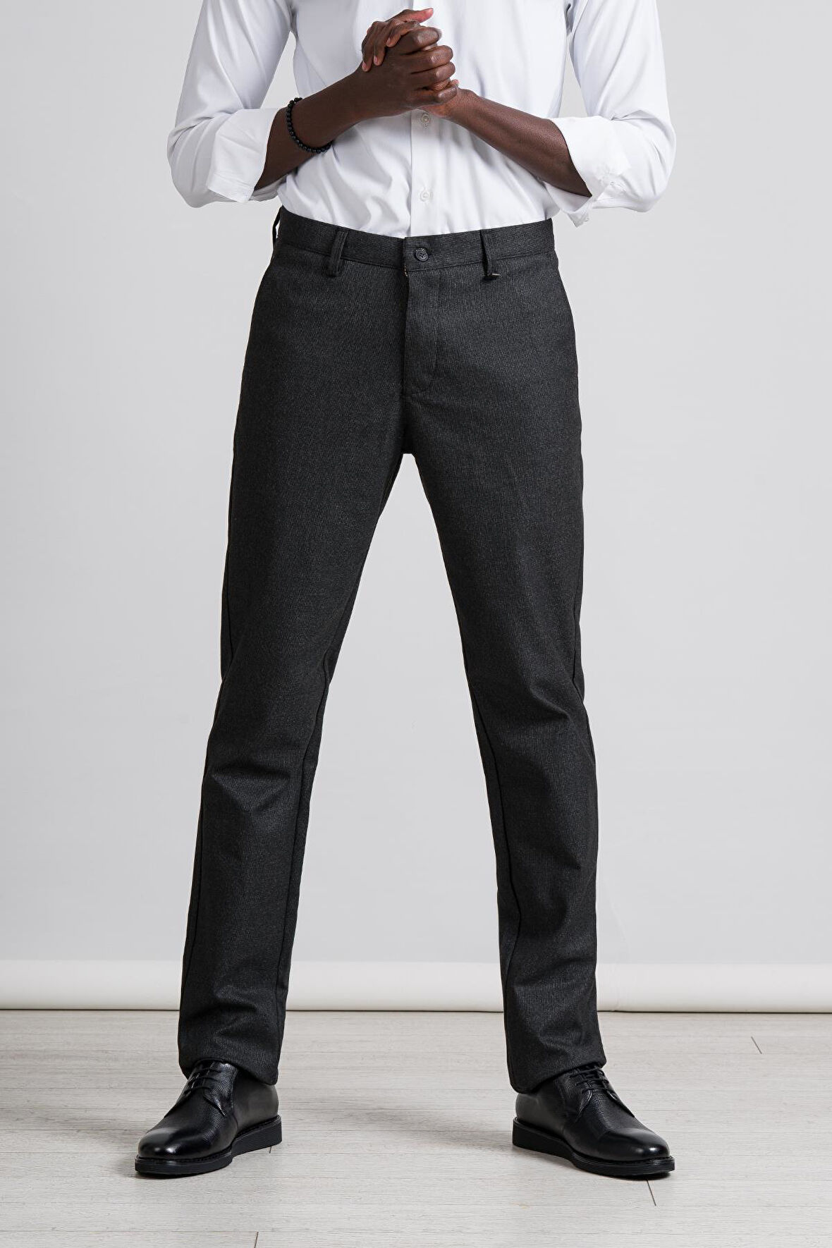 Perpant Armürlü Bitik Desenli Regular Fit Kışlık Kumaş Pantolon