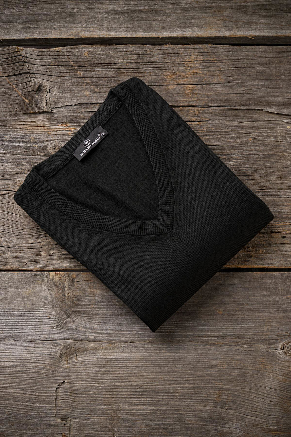 Woolen World V Yaka Battal (Büyük Boy) Yünlü Triko Kazak 