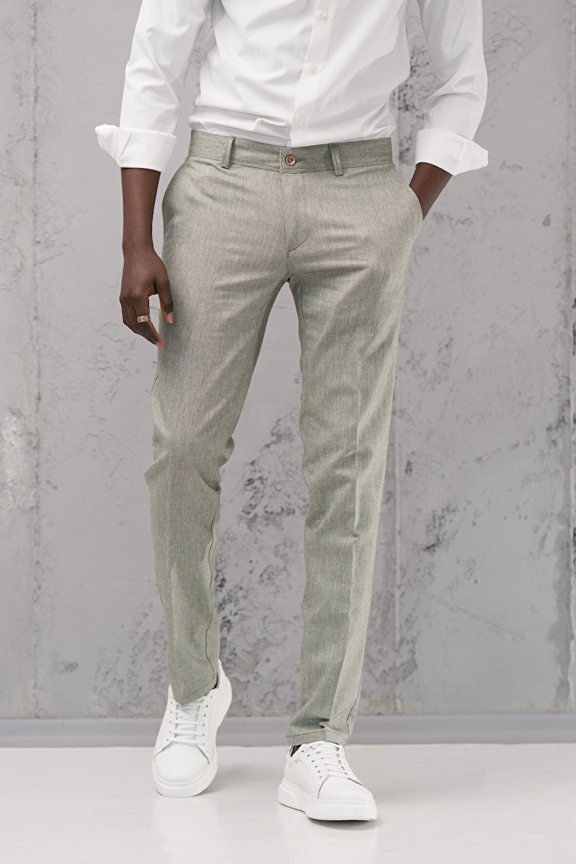 Slimfit Pamuklu Yan Cep Yazlık Gabardin Pantolon 