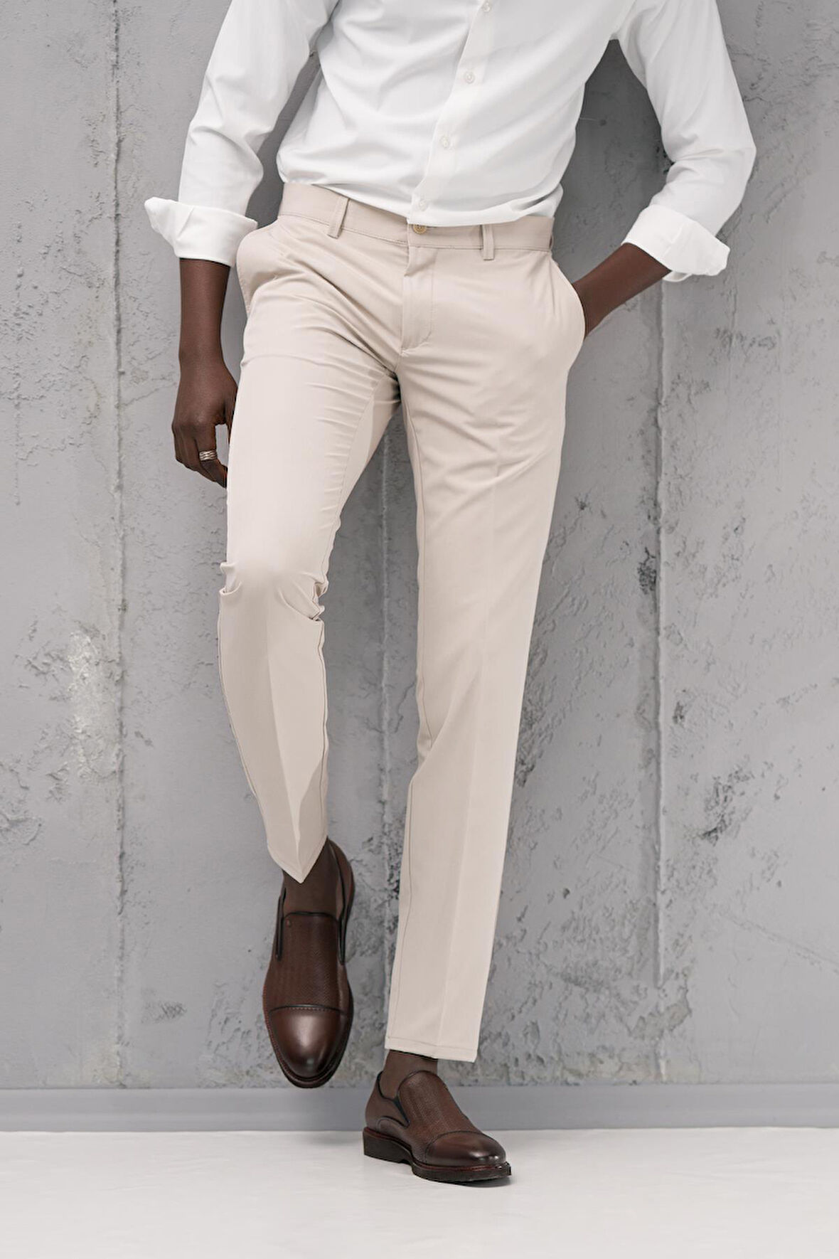 Slimfit Pamuklu Full Likralı Esnek Yazlık Kumaş Pantolon 