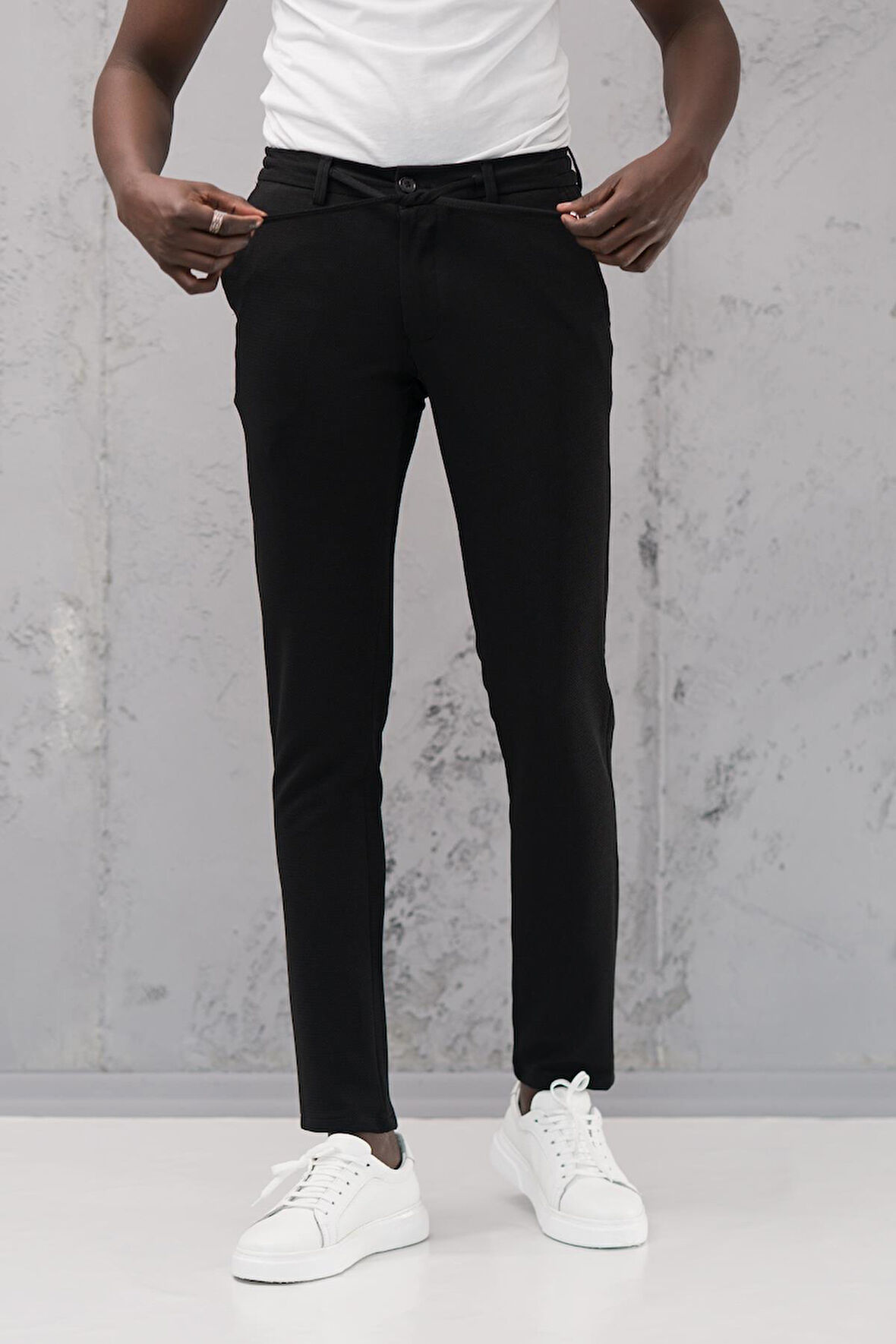 Slimfit Armürlü Full Likralı Esnek Beli Lastikli Yazlık Jogger Pantolon 