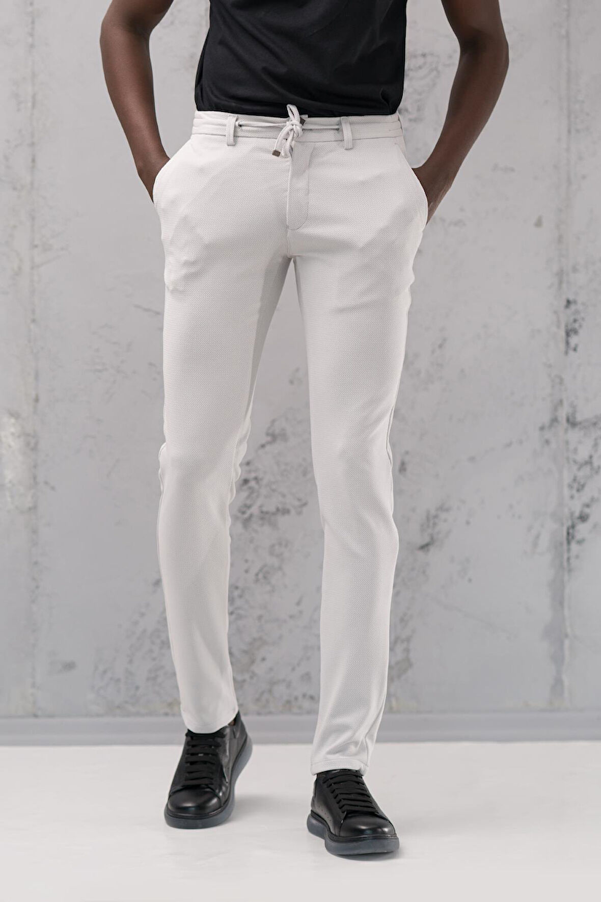 Slimfit Armürlü Full Likralı Esnek Beli Lastikli Yazlık Jogger Pantolon 