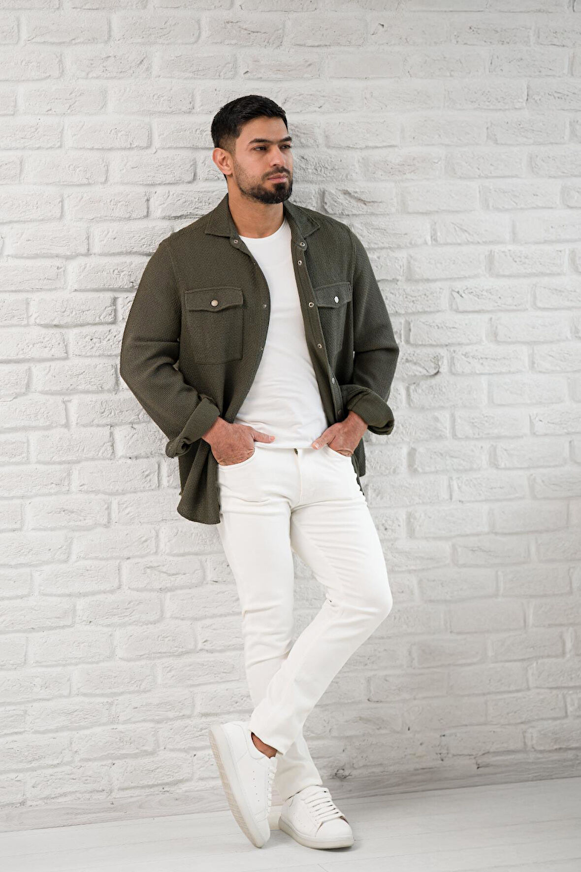 Paul Martin Çıtcıtlı Kapak Cepli Örgülü Rahat Kesim Gömlek