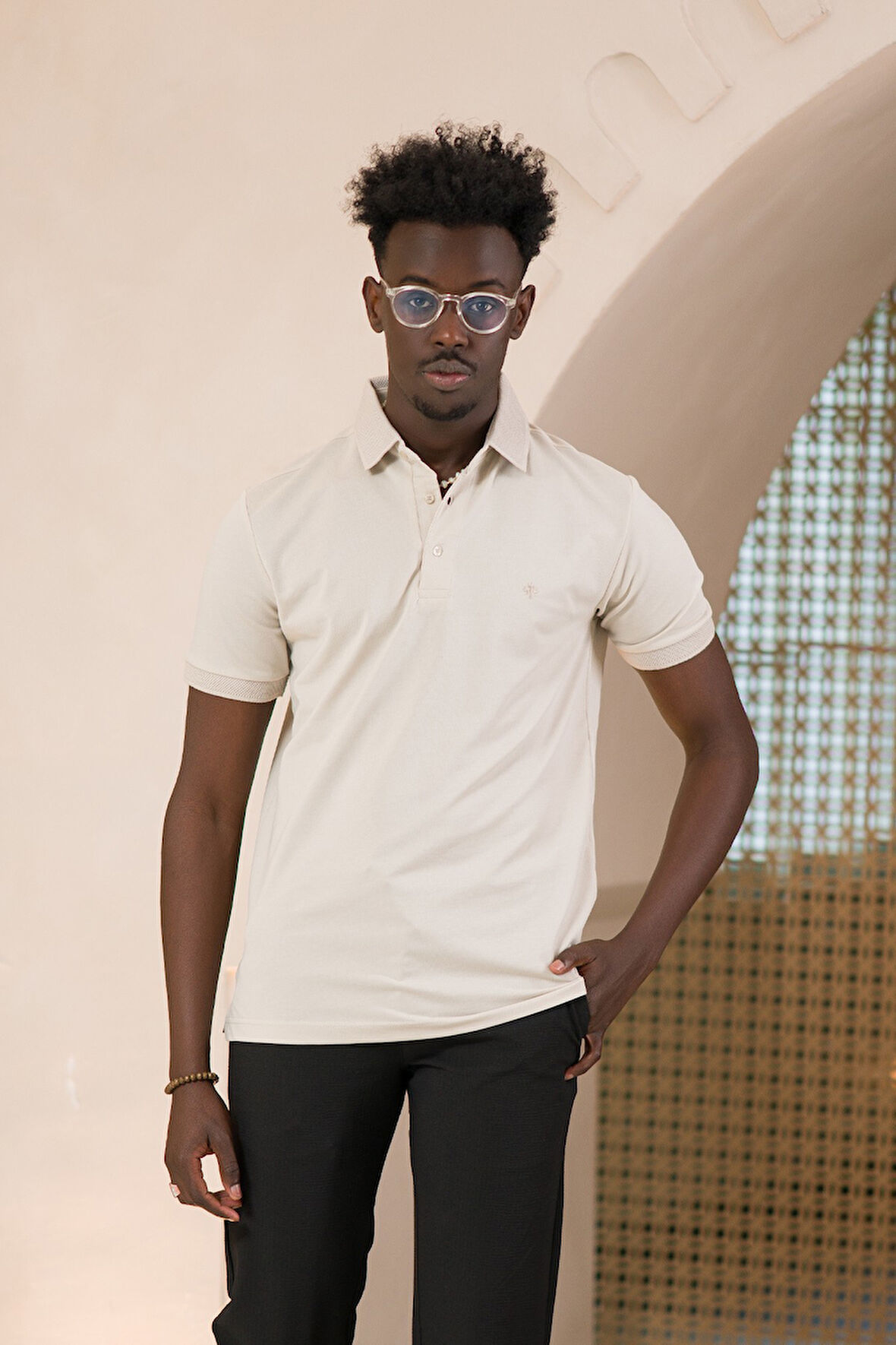 Paul Martin Örme Polo Yaka Regular Fit Pamuklu Ve Likralı T-shirt
