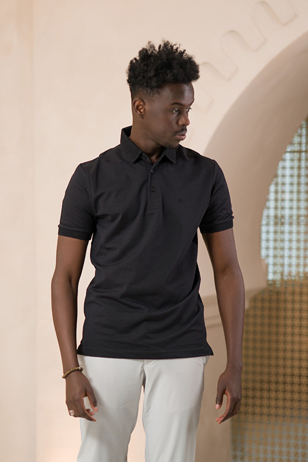 Paul Martin Örme Polo Yaka Regular Fit Pamuklu Ve Likralı T-shirt