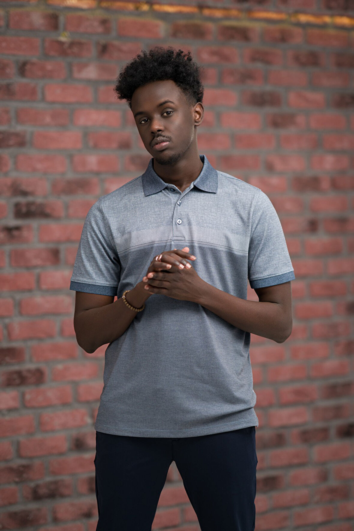 Advante Regular Fit Likralı Pano Desenli Polo Yaka T-shirt