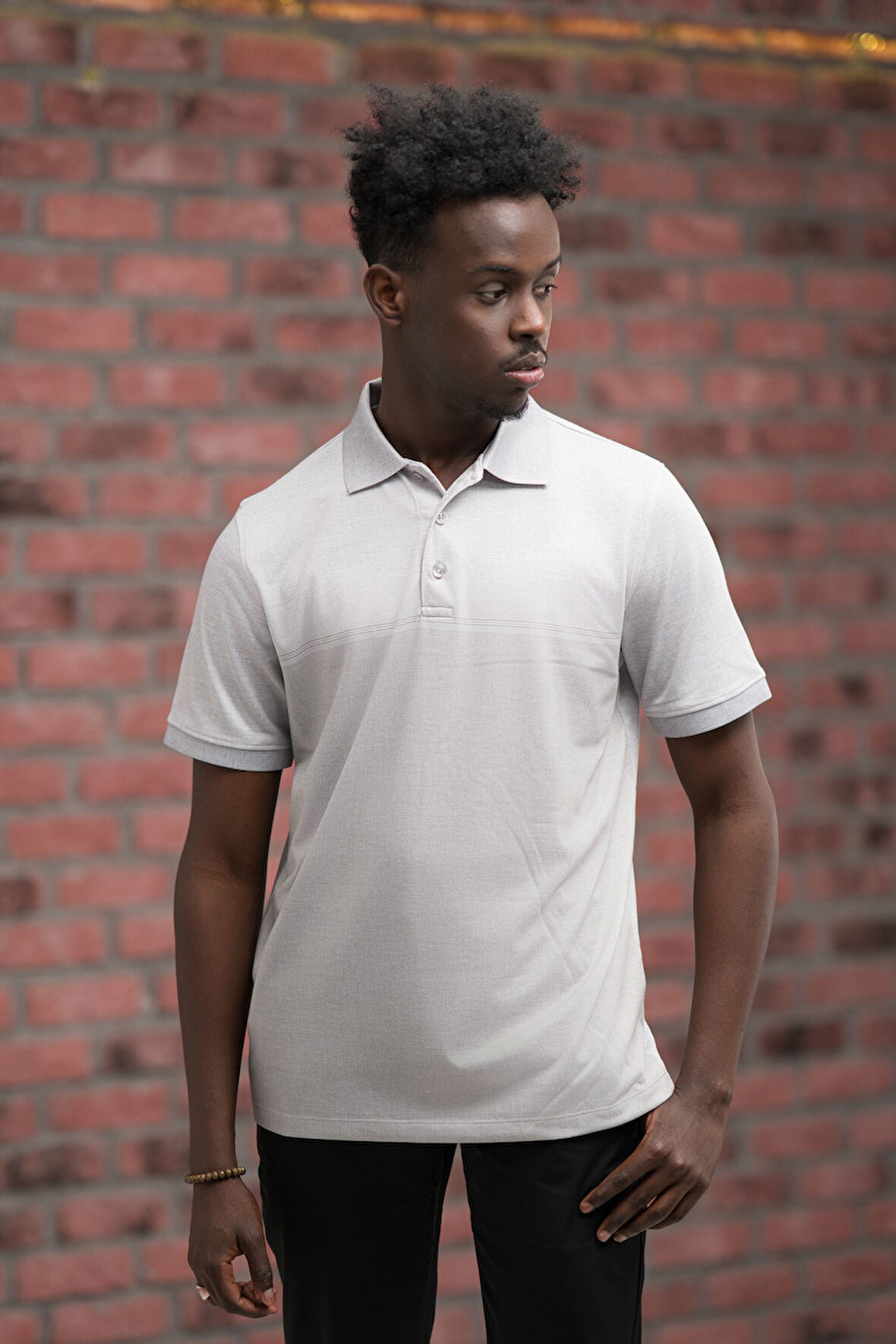 Advante Regular Fit Likralı Pano Desenli Polo Yaka T-shirt