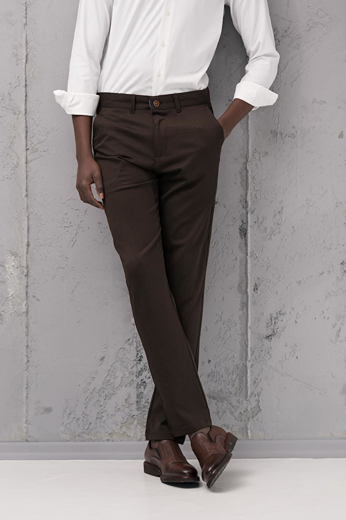 Slimfit Pamuklu Likralı Esnek Mevsimlik Kumaş Pantolon 