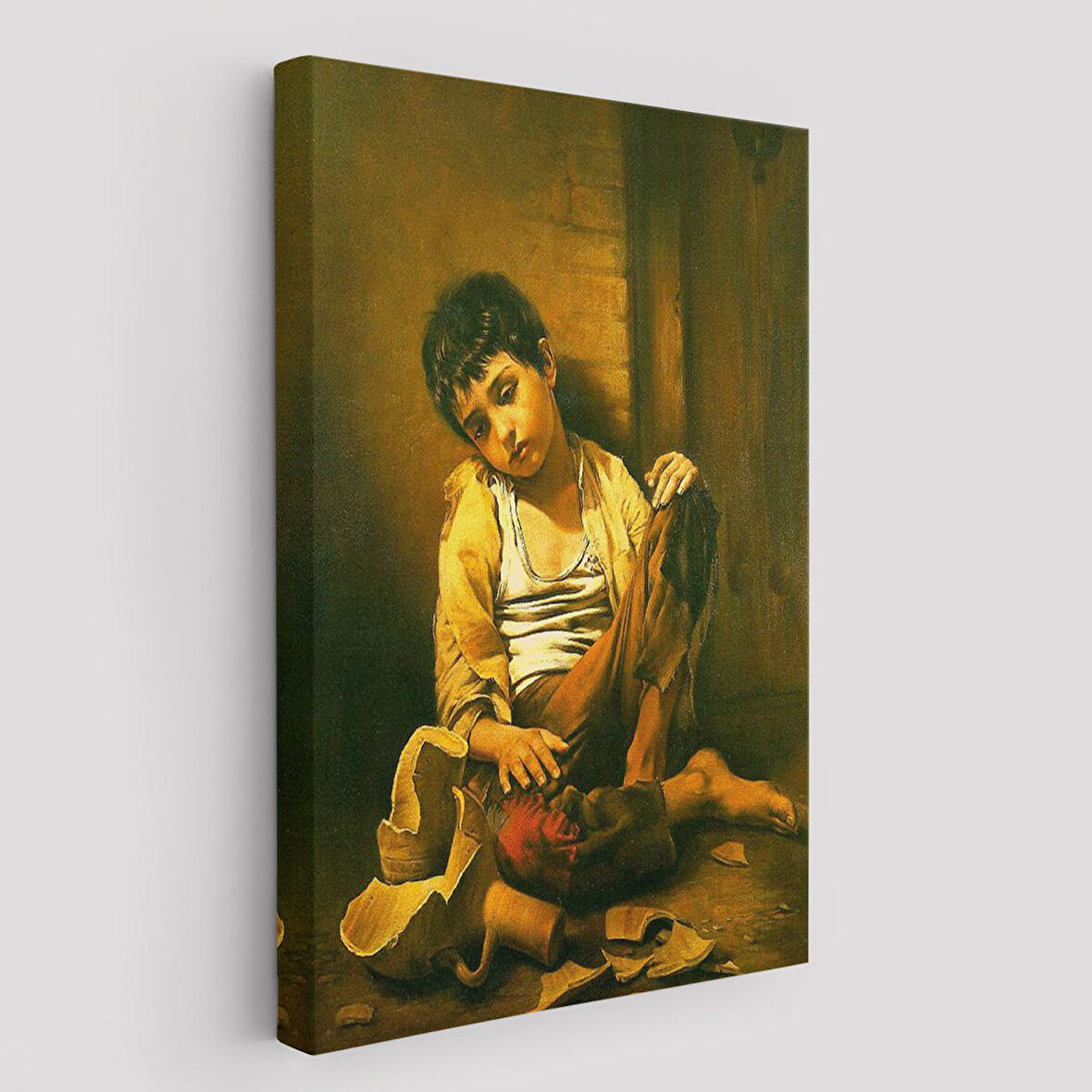 İranlı Ressam Morteza Kartouzıan Garip Çocuk Eseri Duvar Tablosu-6088