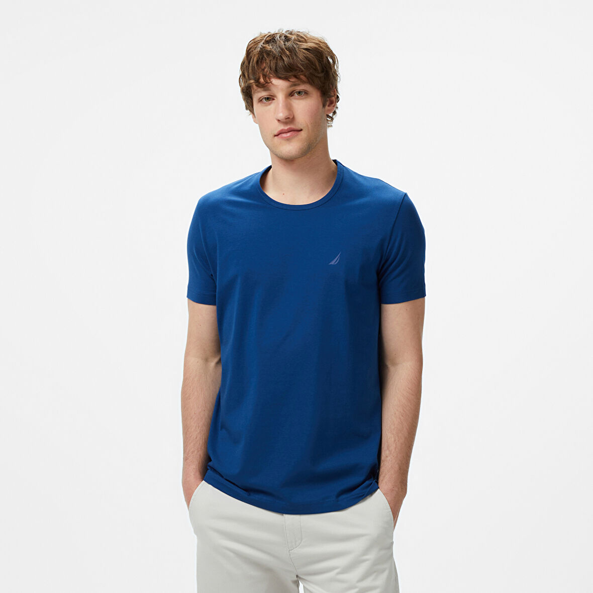 Nautica Erkek Mavi Regular Fit T-Shirt