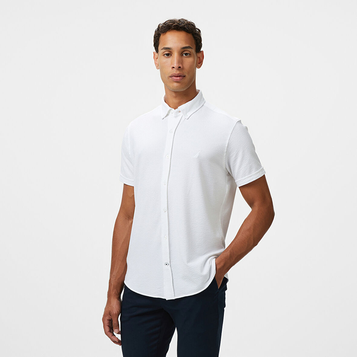 Nautica Erkek Beyaz Classic Fit Gömlek