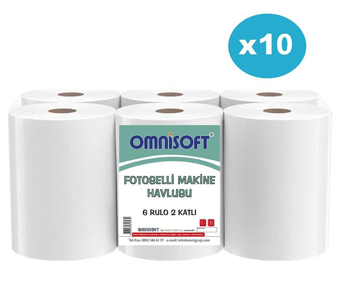 Omnisoft 10 Koli 21cm Fotoselli Hareketli Kağıt Havlu 60 Rulo