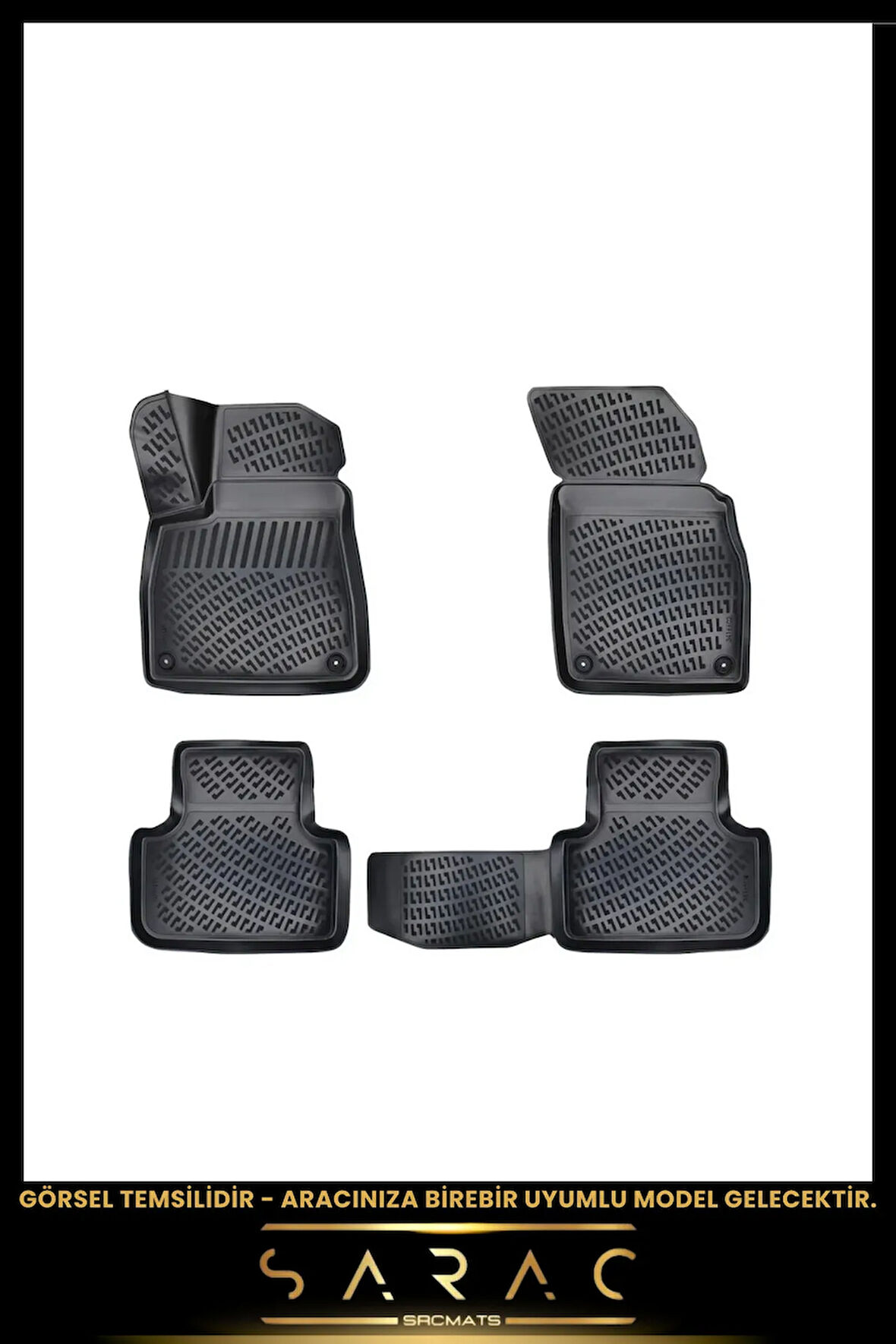 Volkswagen Caddy 2012 Model Araca Özel 3d Havuzlu Paspas