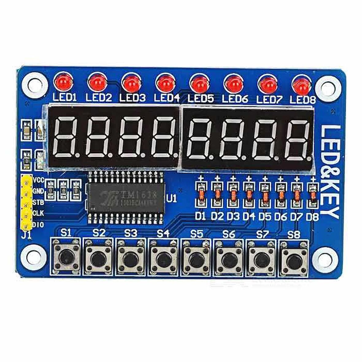 Robotistan Arduino Uyumlu 7-Segment Gösterge ve Buton Kartı