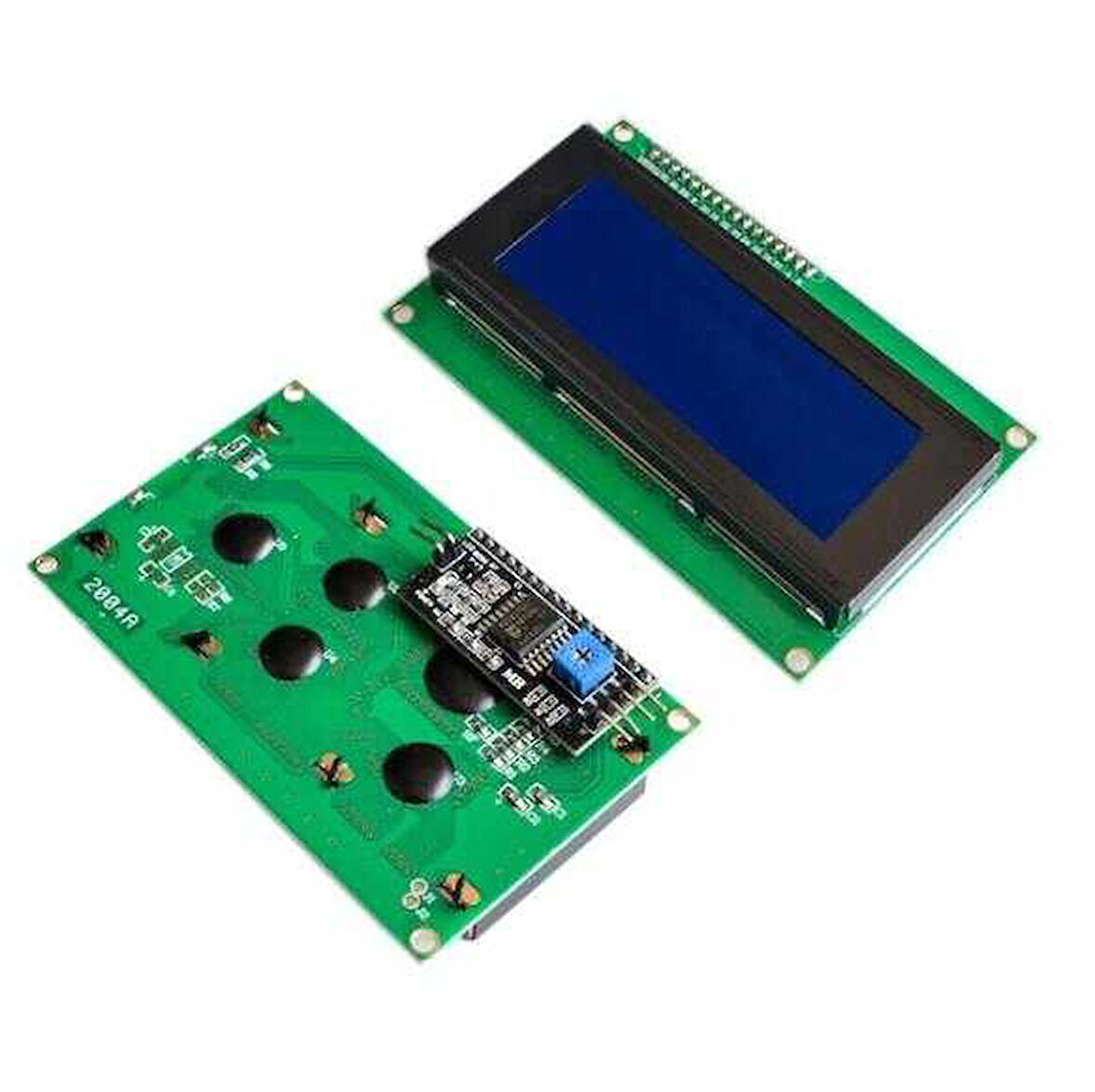 Robotistan 20x4 LCD Ekran - I2C Lehimli  Mavi Display