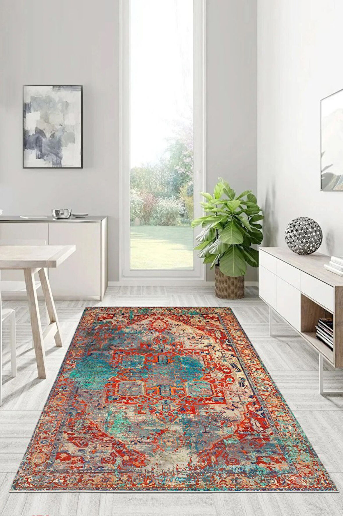 Desenlerle Zaman Yolculuğu: Renkli ve Motifli Halı Tasarımı - Kaymaz Taban