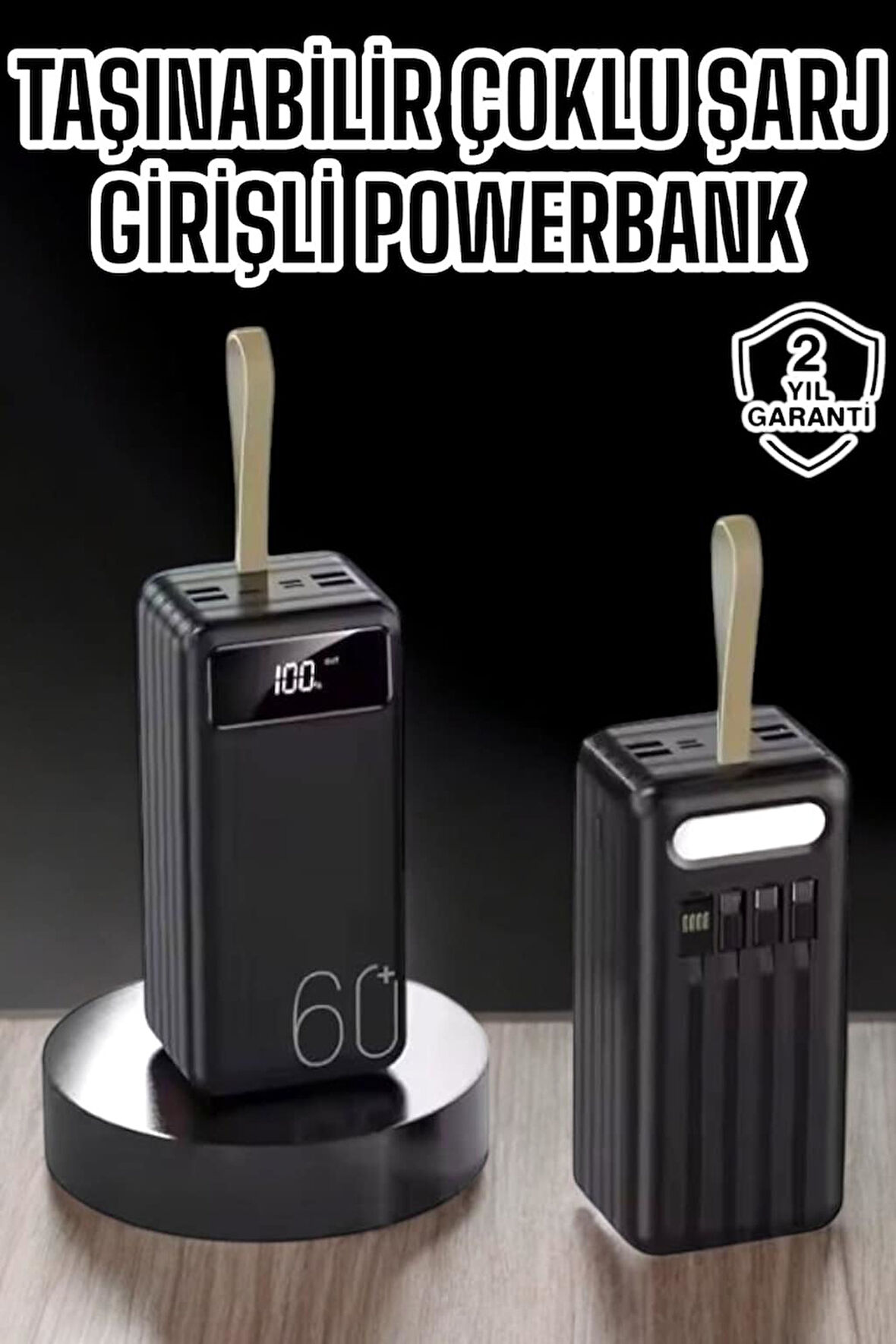 Dijital Ekranlı 60.000 mAh Powerbank 4 Çıkışlı Yüksek Kapasiteli