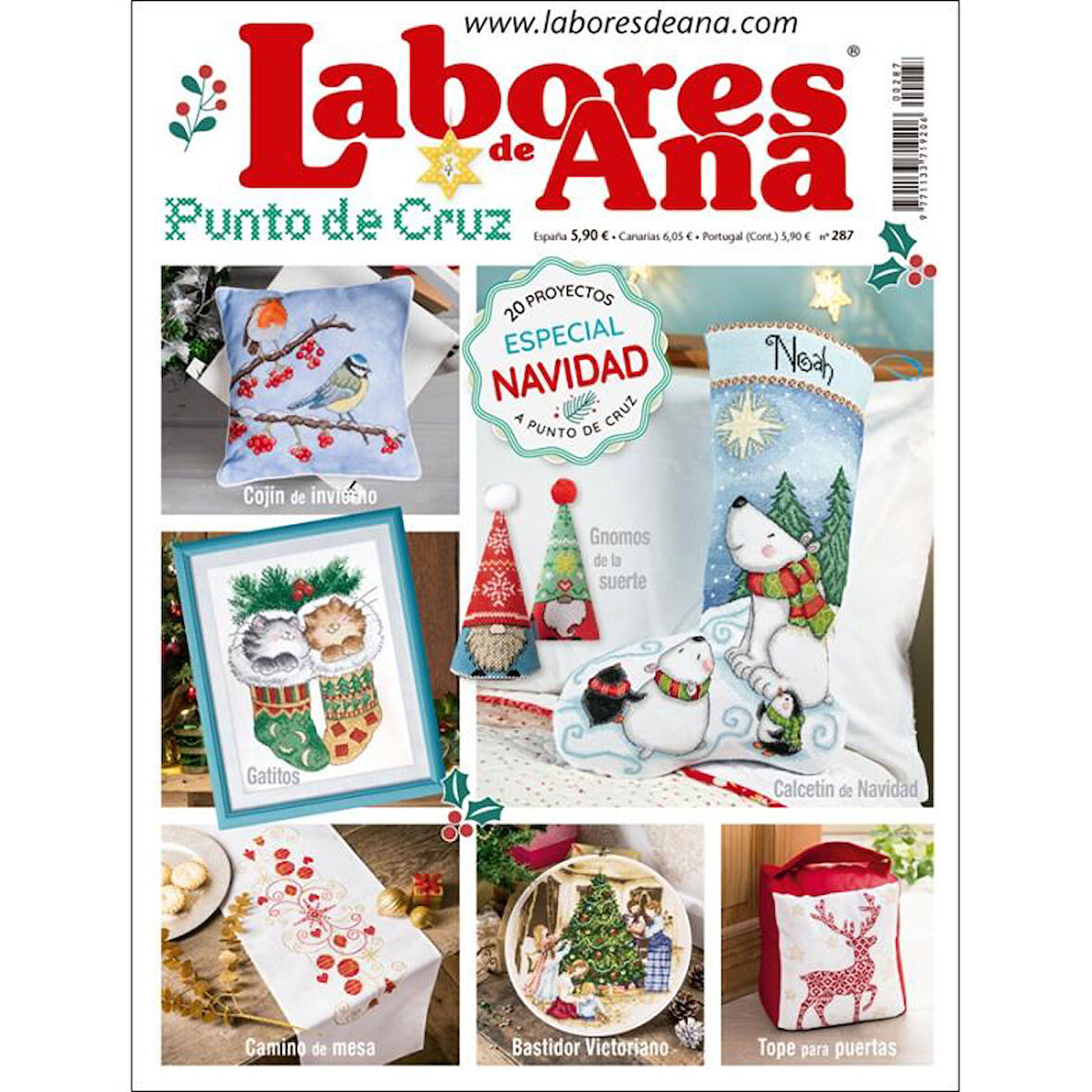 Revista punto de cruz navidad Las Labores de Ana Nakış Elişi Hobi Dergisi No 287